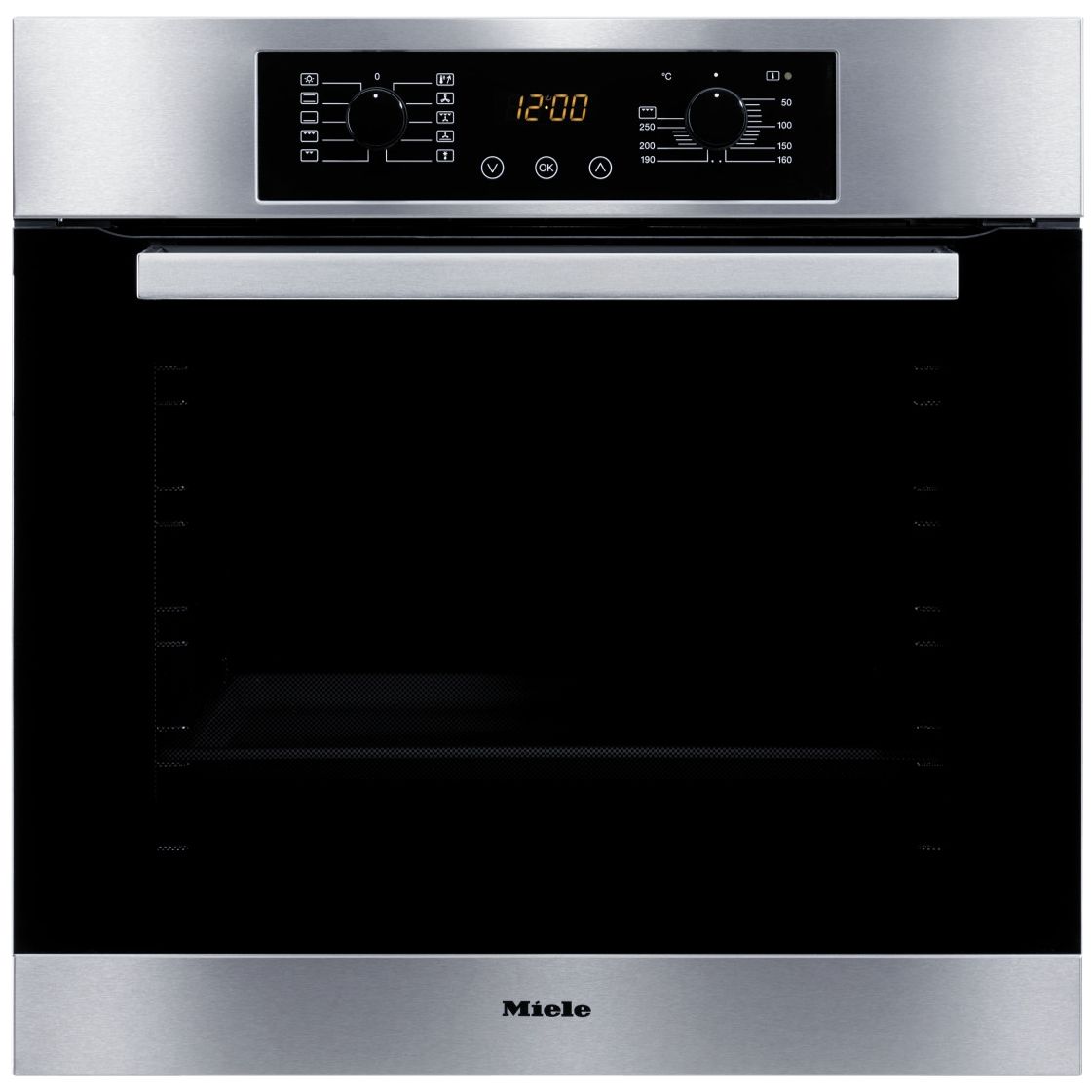 Miele H4810B Single Electric Oven & KM6113 Ceramic Induction Hob, Black/Stainless Steel at JohnLewis