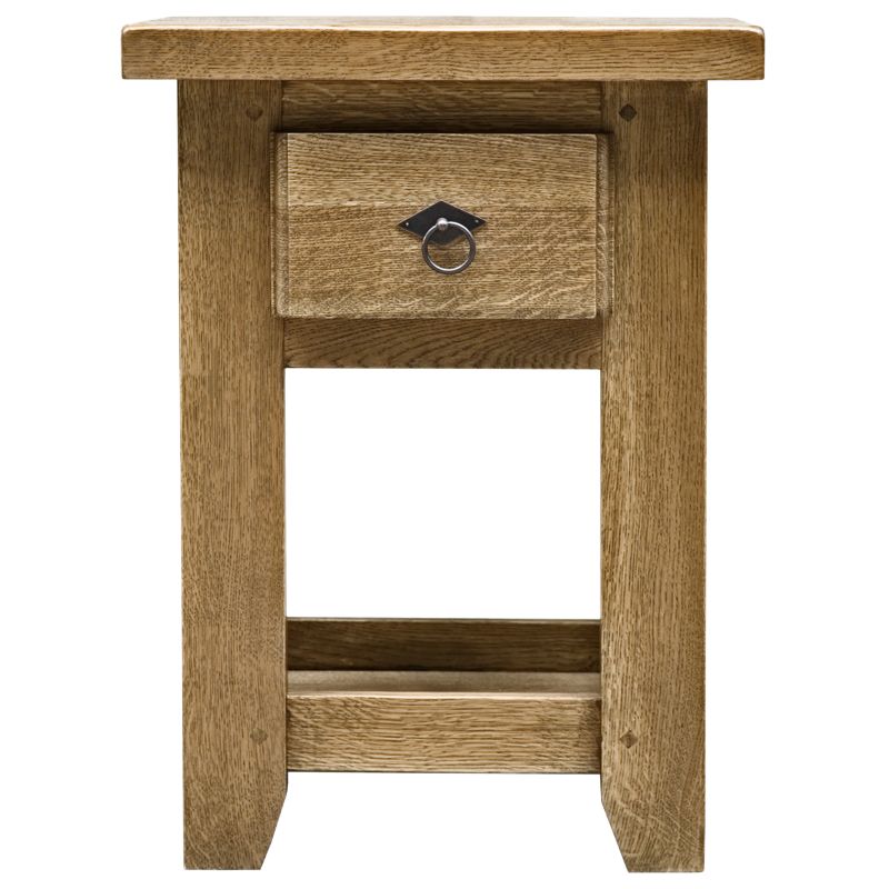 John Lewis Ardennes 1 Drawer Bedside Table, Cognac at John Lewis