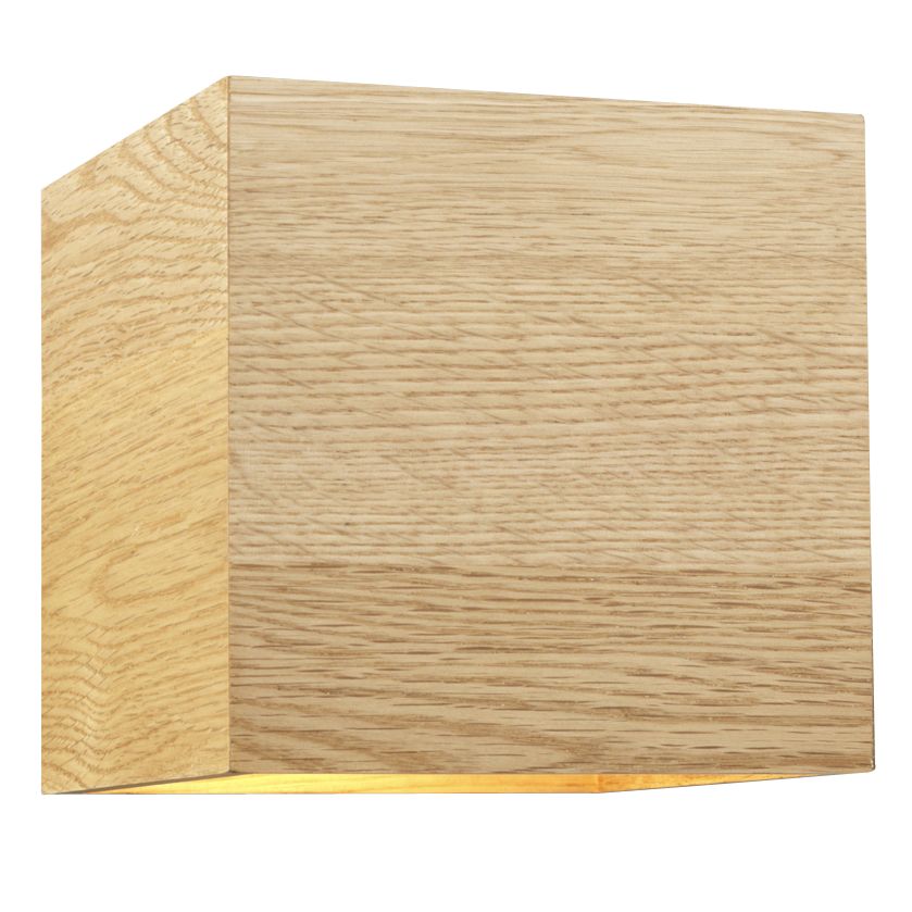 John Lewis Oak Square Wall Light