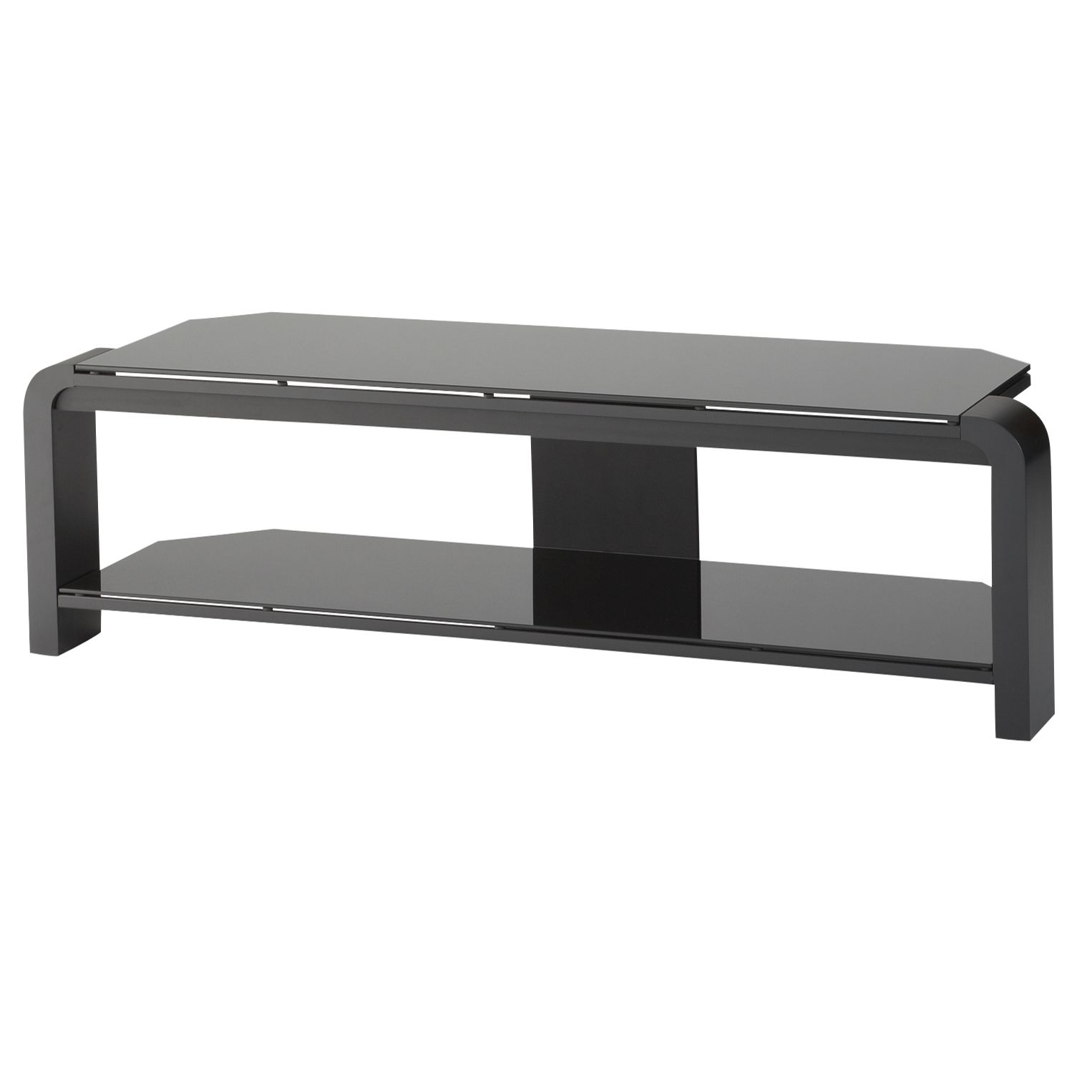 John Lewis JL120/2-B/W-09 Television Stand, Black at John Lewis