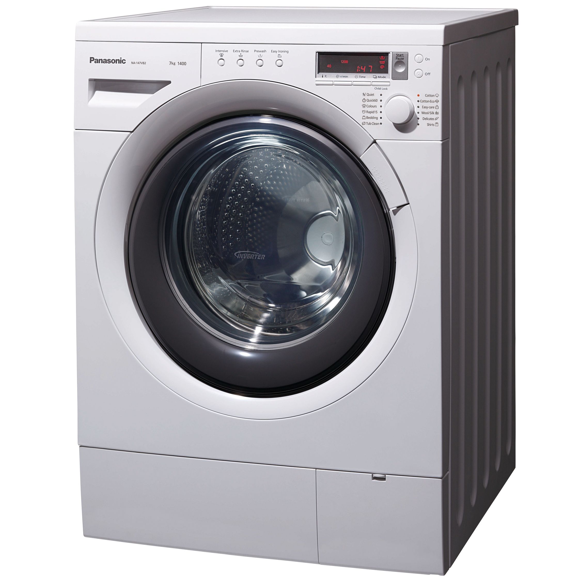 Panasonic NA-147VB2WG Washing Machine, White at John Lewis