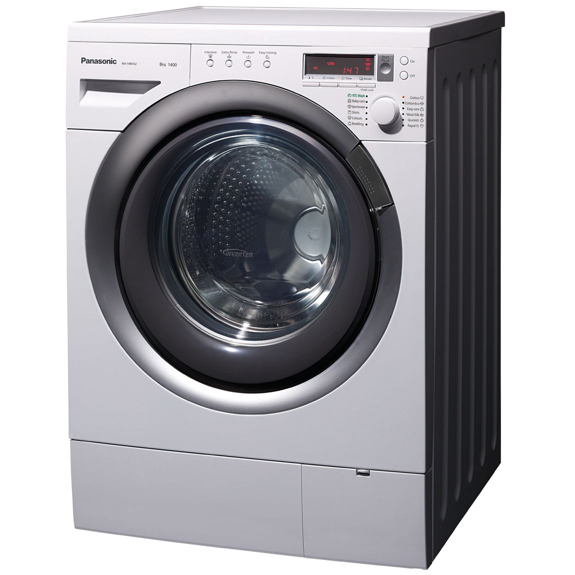 Panasonic NA-148VA2-WGB Washing Machine, White at John Lewis