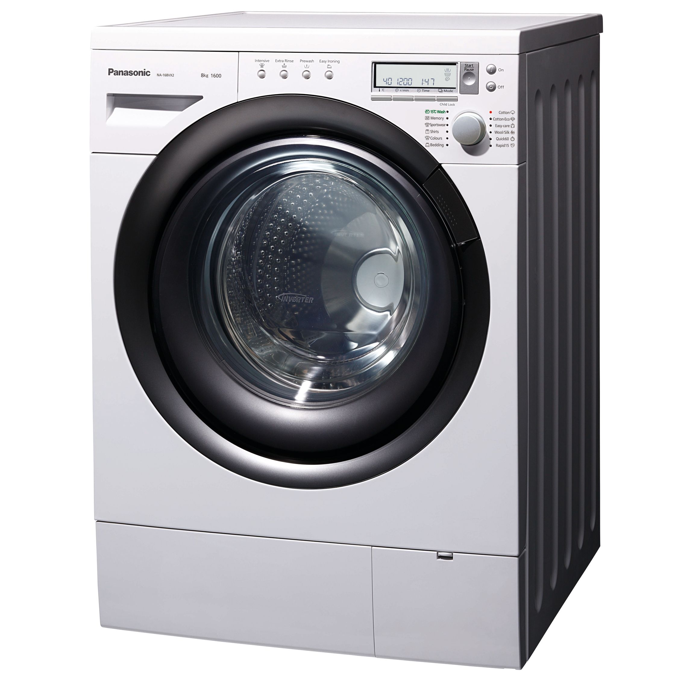 Panasonic NA-168VX2WG Washing Machine, White at JohnLewis