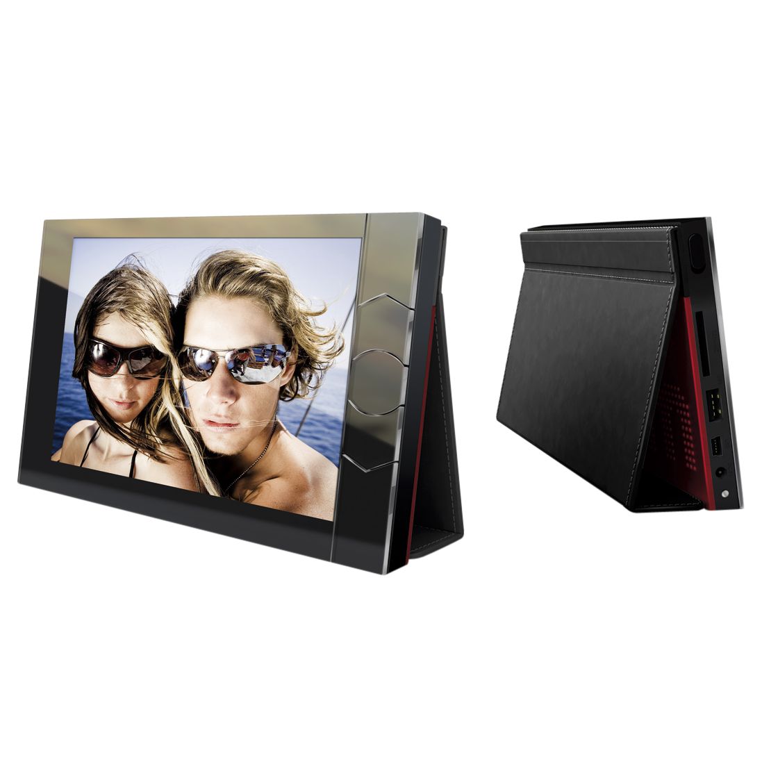 ALBUM Portable Digital Photo Viewer/Album, 7 Inch, Black/Pink