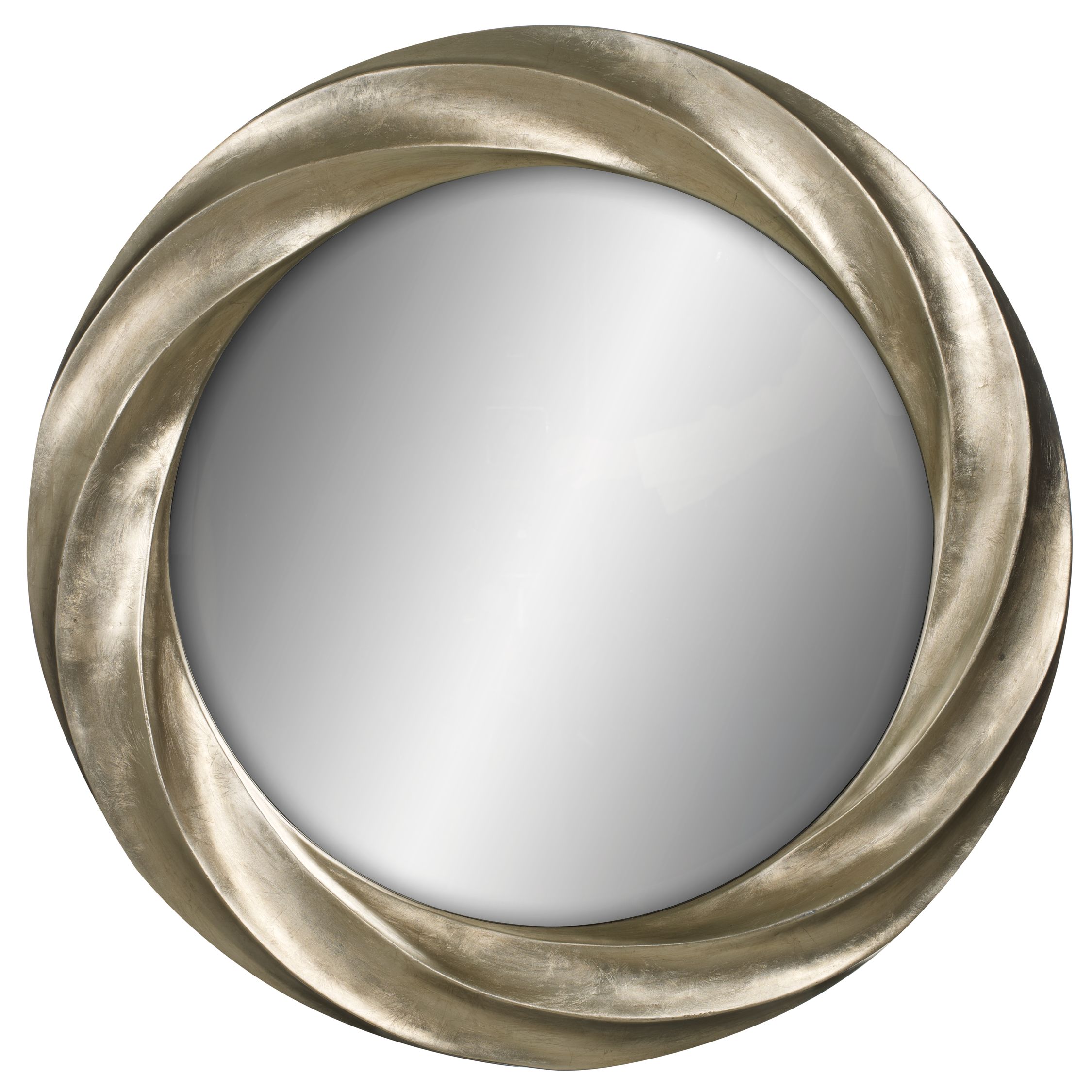 John Lewis Swirl Round Mirror, Dia. 60cm at John Lewis