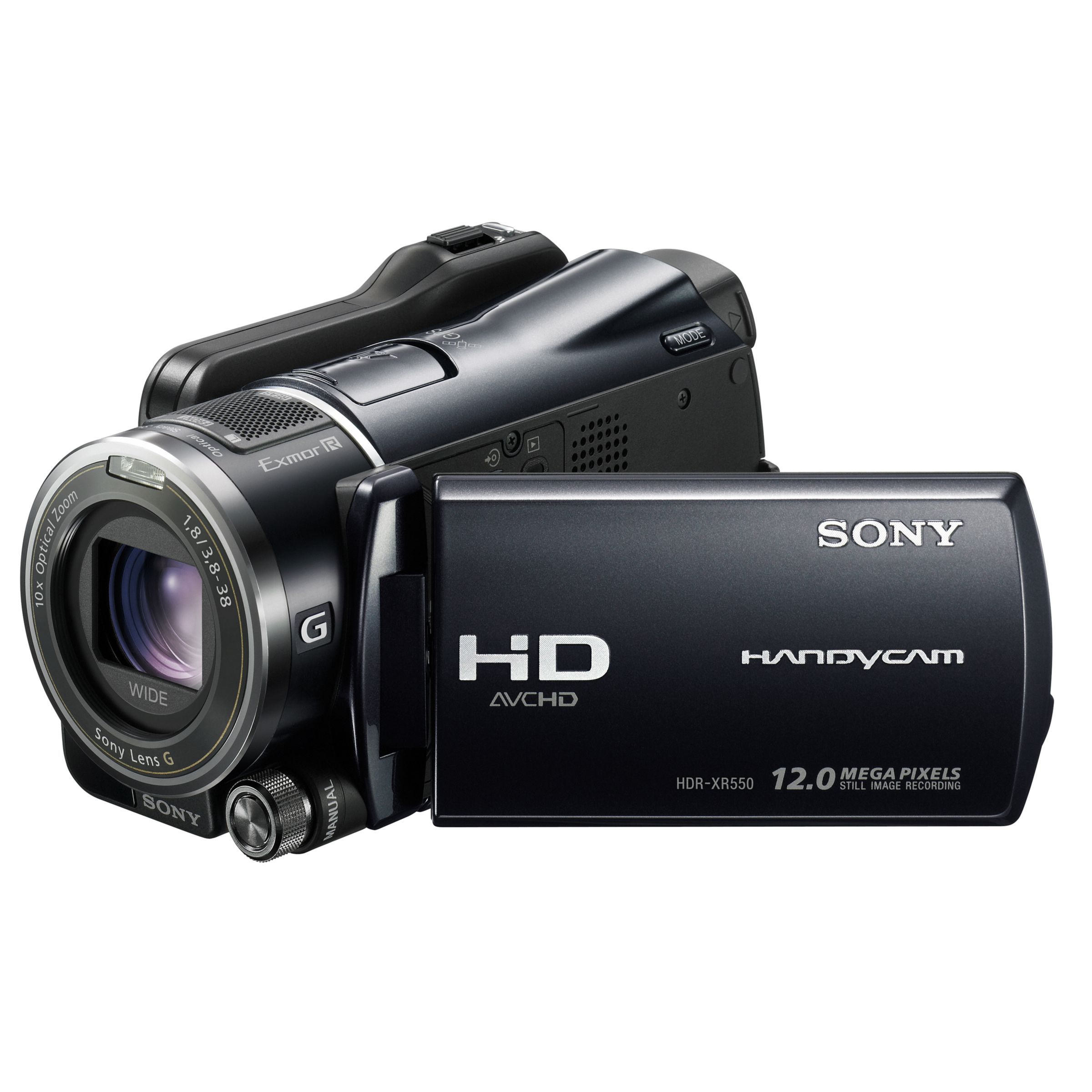Sony HDR-XR550VE High Definition 240GB Hard Drive/Memory Card Camcorder, Black at JohnLewis