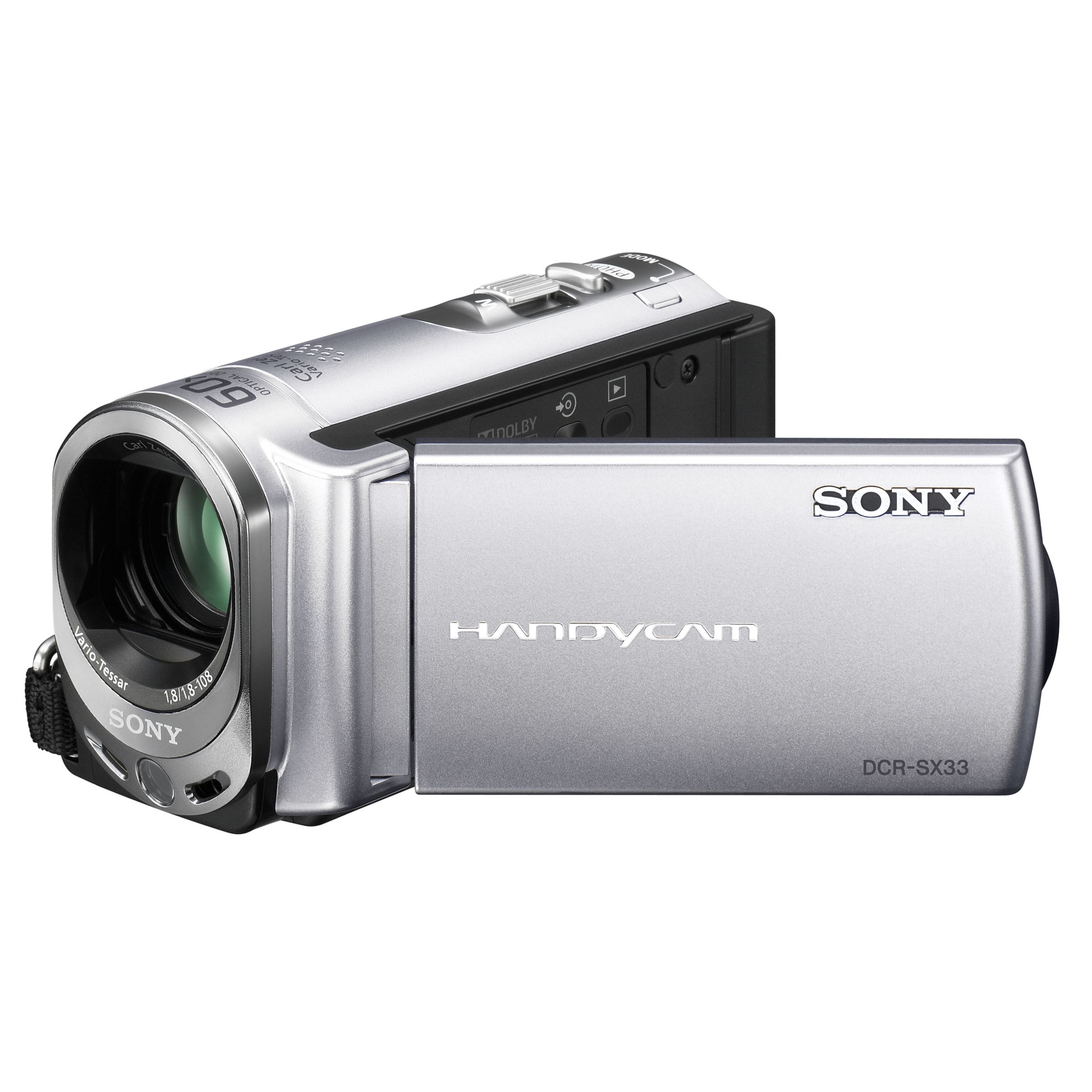 Sony DCR-SX33E Memory Card Camcorder, Silver at John Lewis