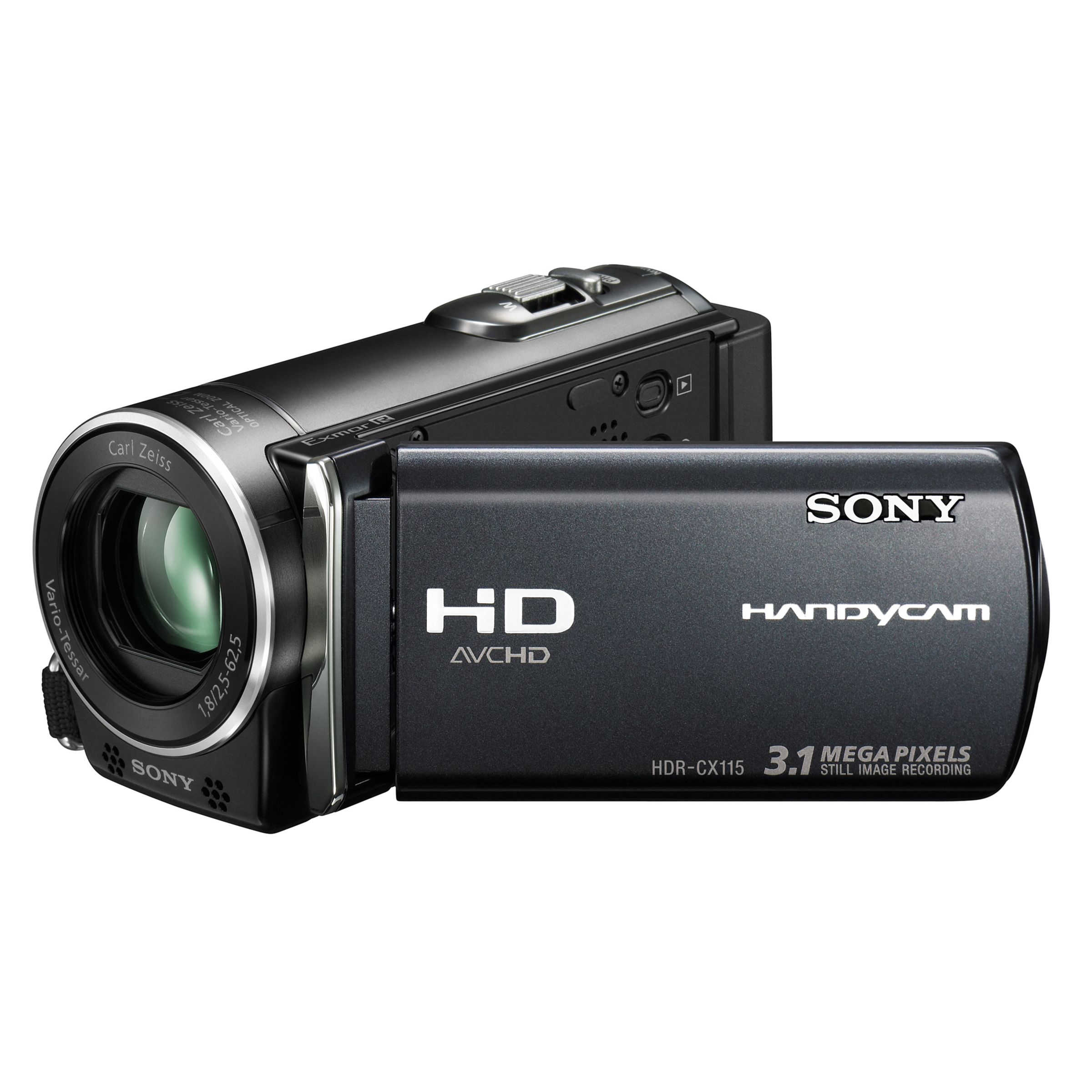Sony HDR-CX115E High Definition Memory Card Camcorder, Black at John Lewis