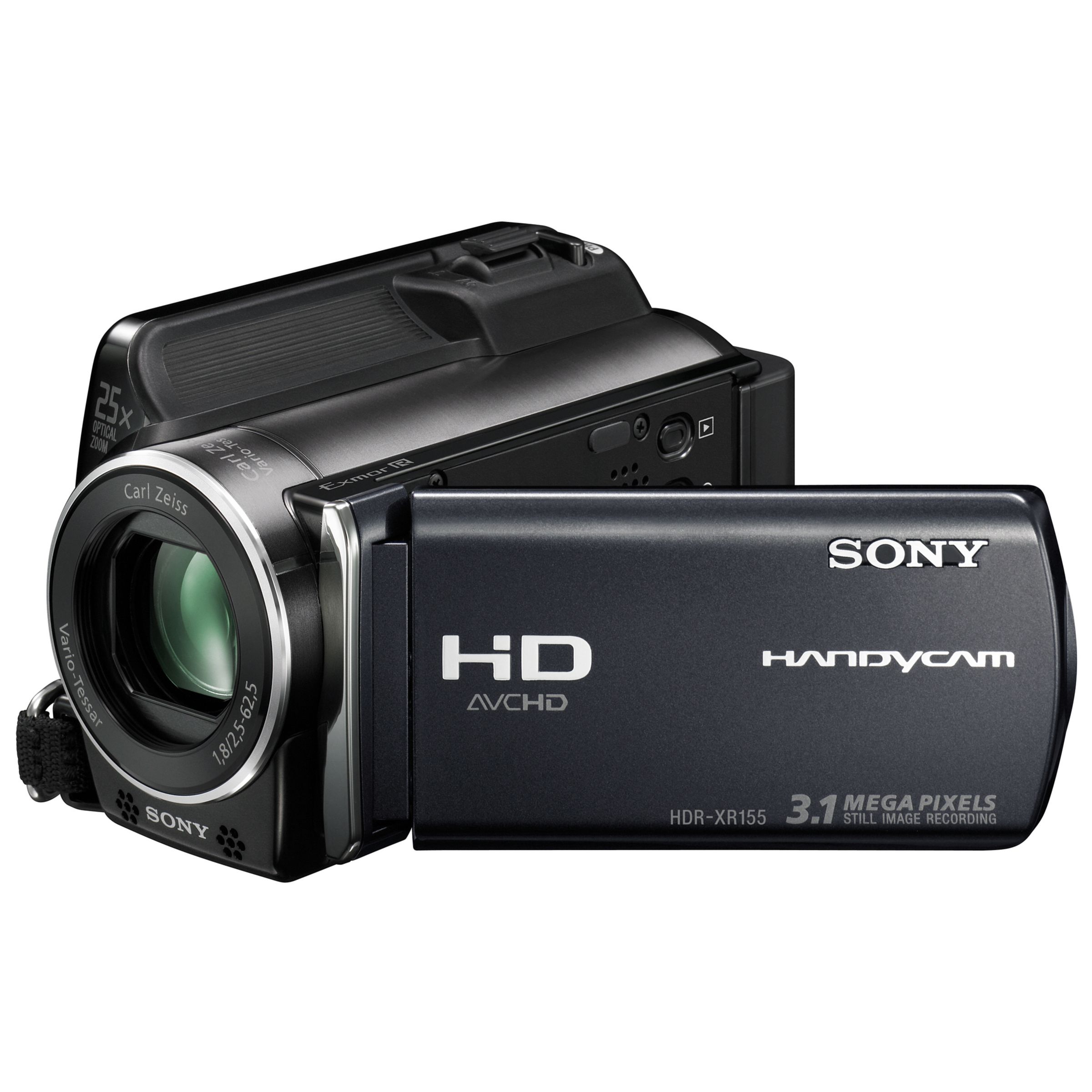 Sony HDR-XR155E High Definition 120GB Hard Drive/Memory Card Camcorder, Black at JohnLewis