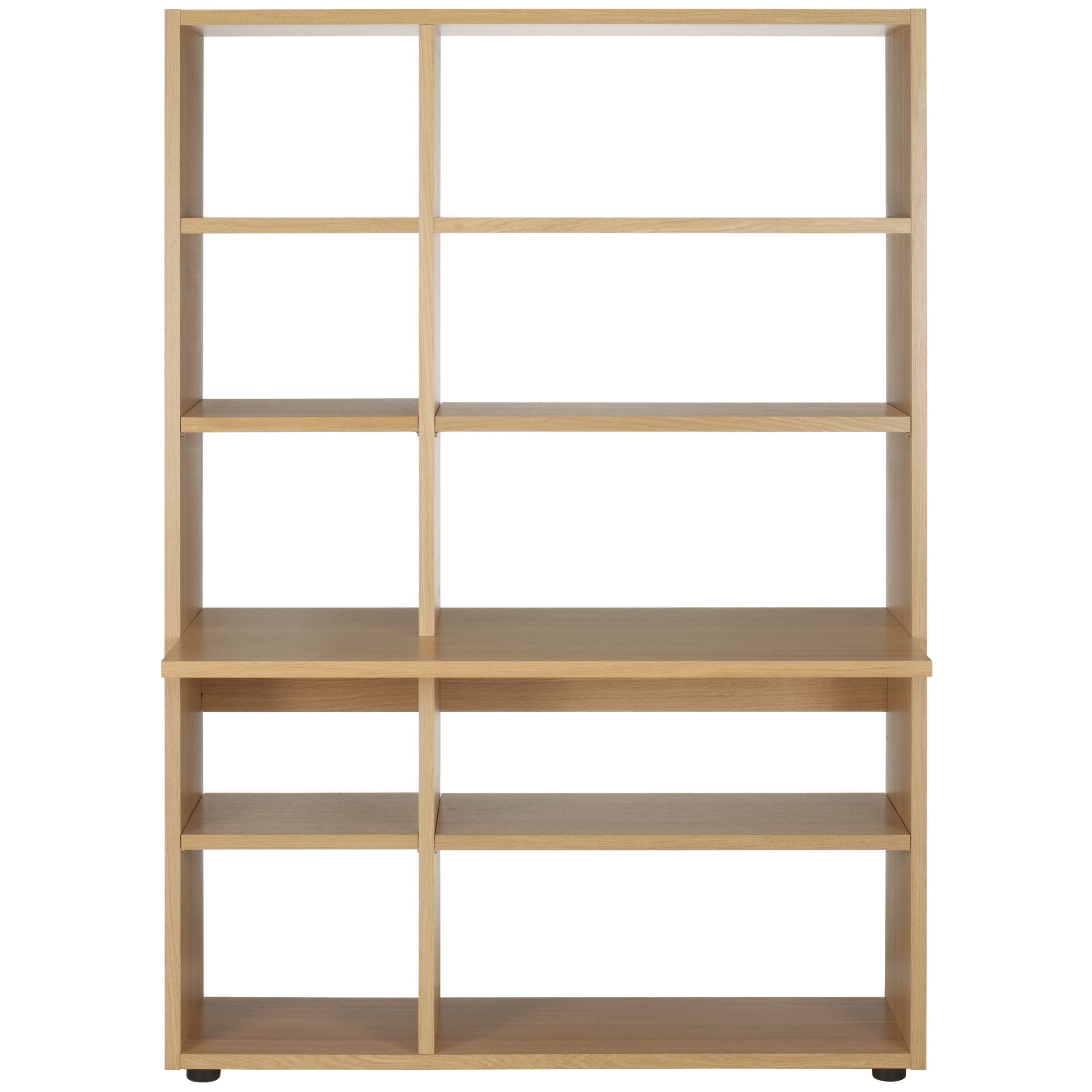 John Lewis Acme Bookcase and Desk, Oak