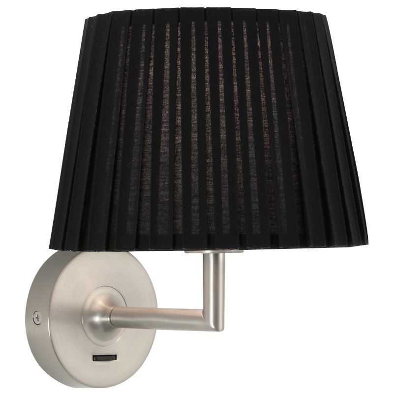 John Lewis Appa Wall Light, Black