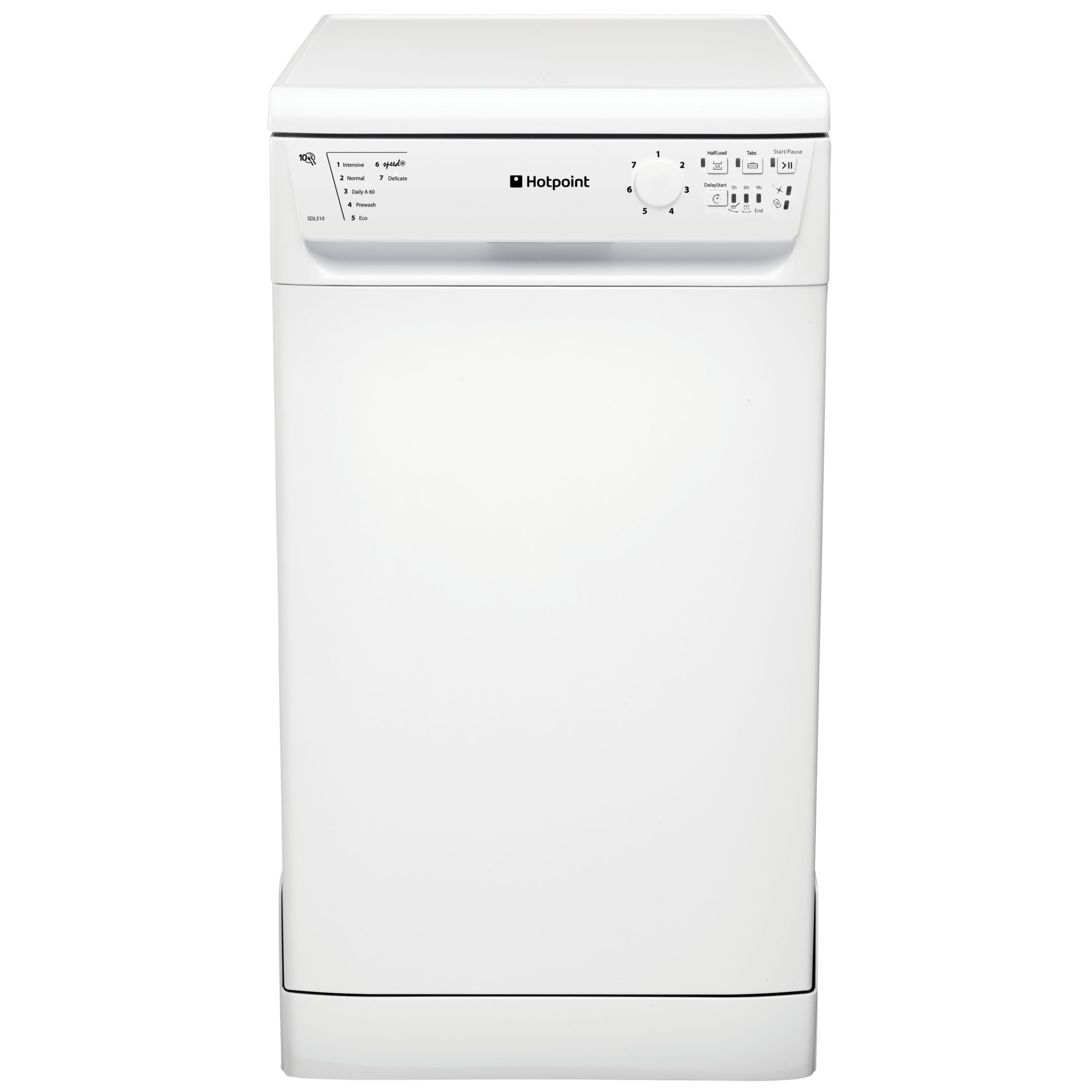 Hotpoint SDL510P Slimline Dishwasher, White at John Lewis