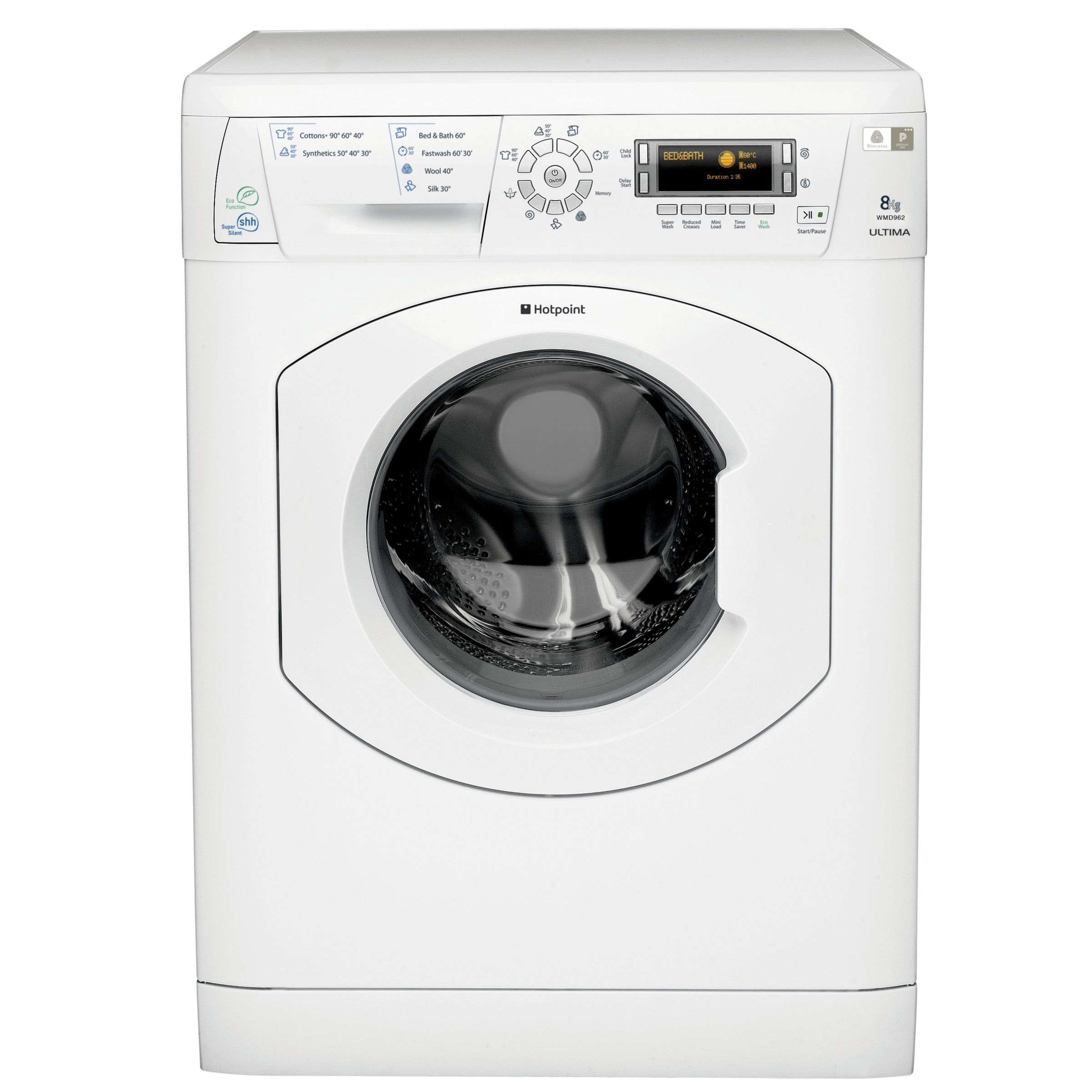 Hotpoint WMD962P Washing Machine, White at John Lewis