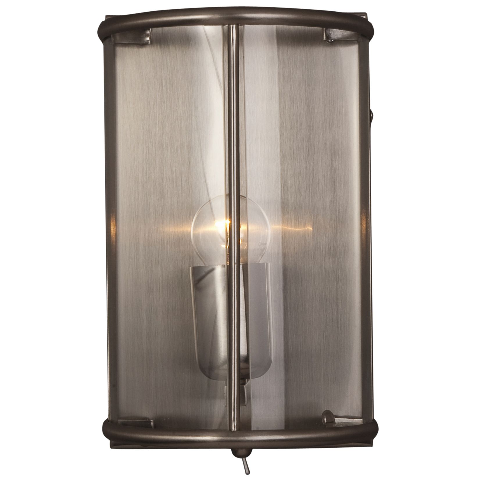 John Lewis Walker Wall Lantern, Satin Nickel