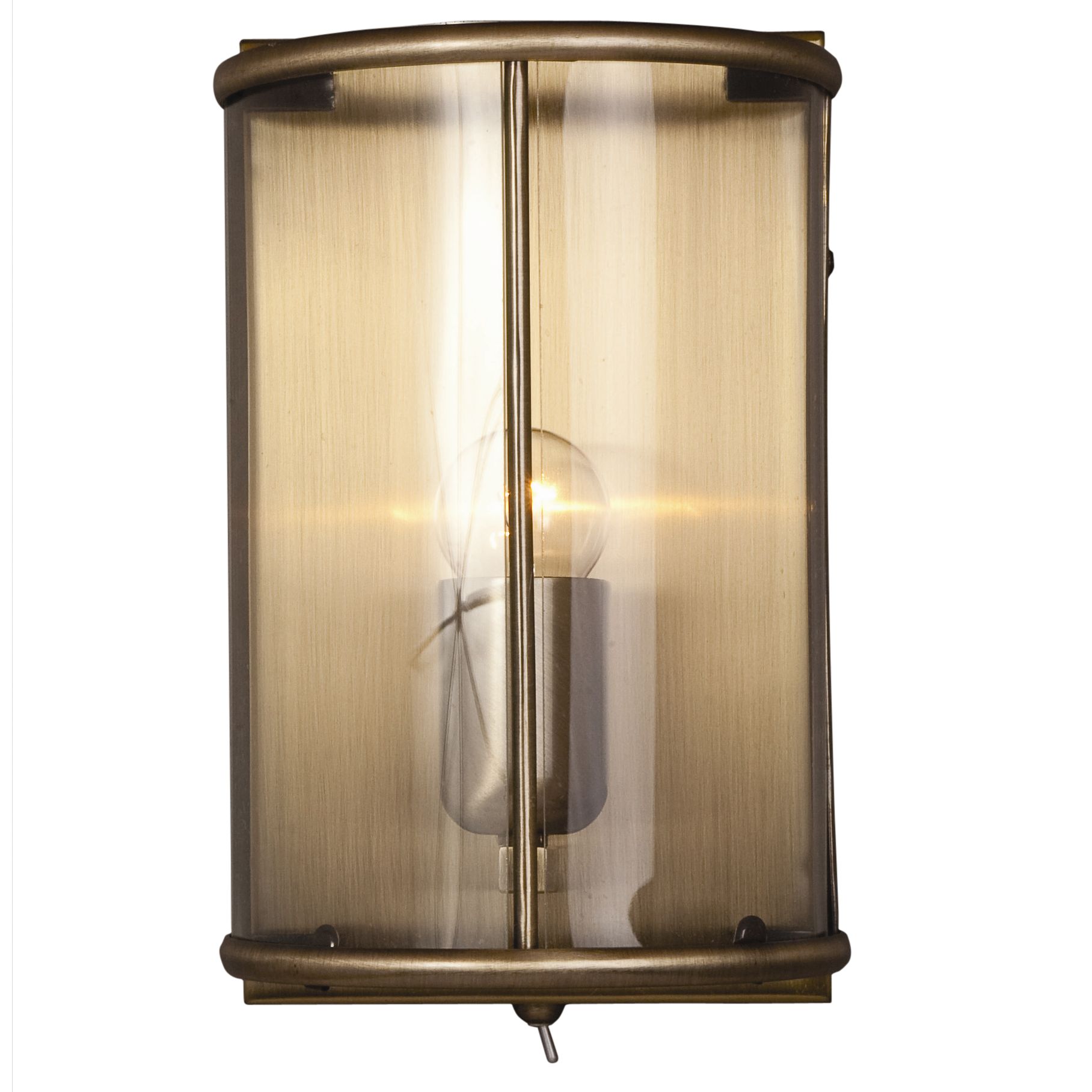 Walker Wall Lantern, Antique Brass