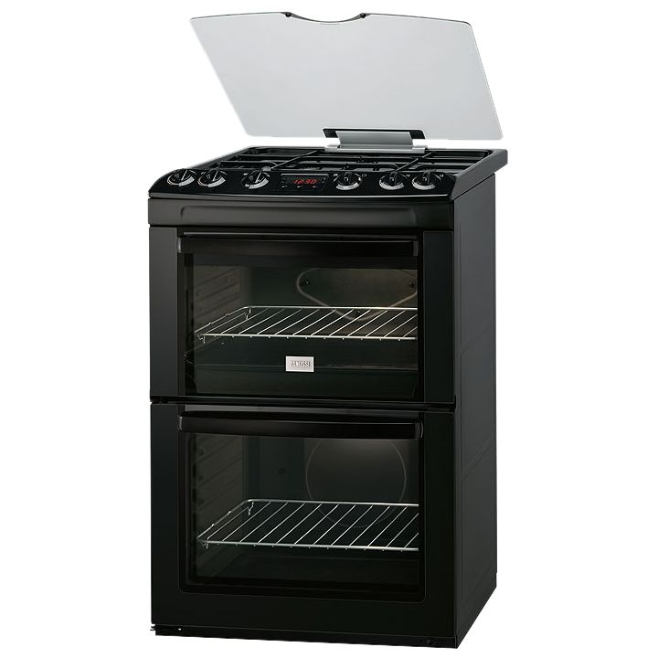 Zanussi ZCG662GNC Gas Cooker, Black at John Lewis