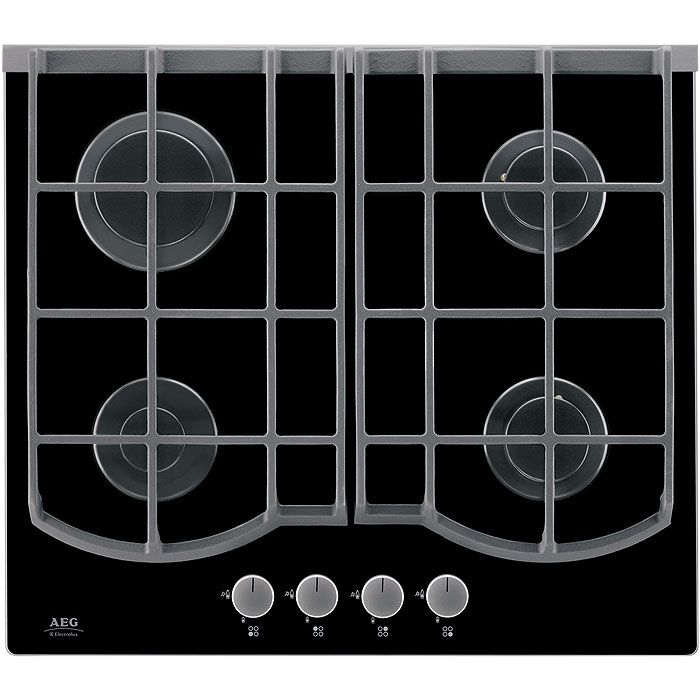 AEG 65807G-B Gas Hob, Black at John Lewis