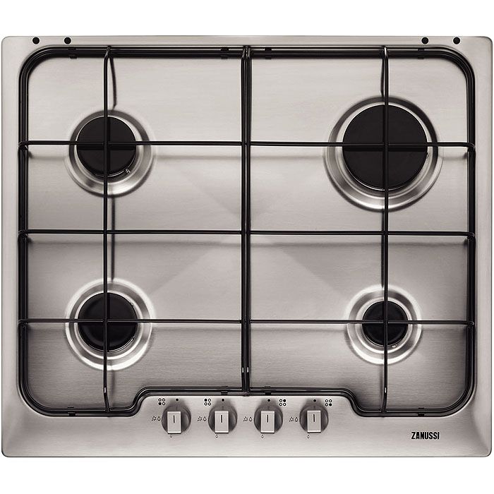 Zanussi ZGF640ITX Gas Hob, Stainless Steel at John Lewis