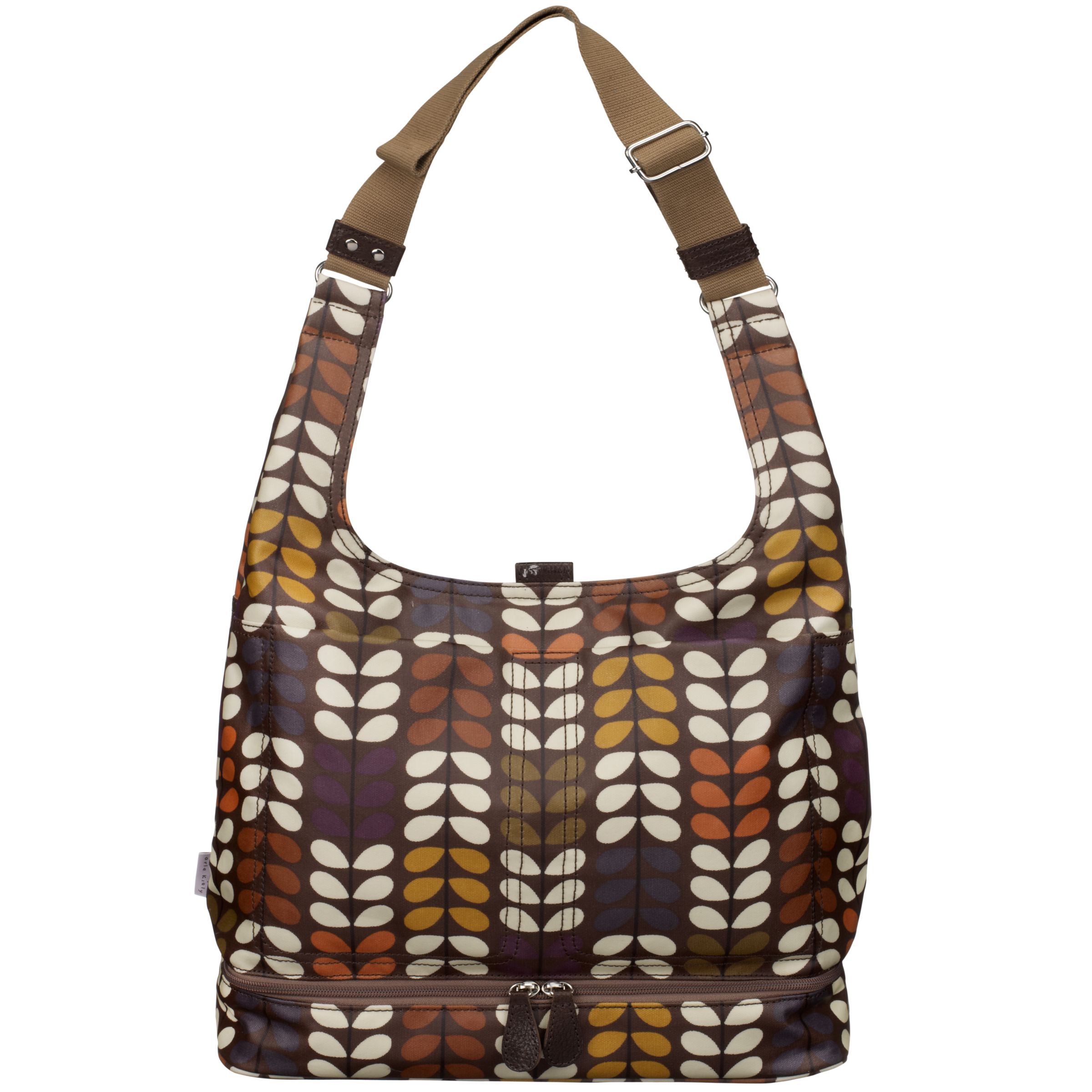 Orla Kiely Dark Multi Stem Changing Bag, Brown at John Lewis