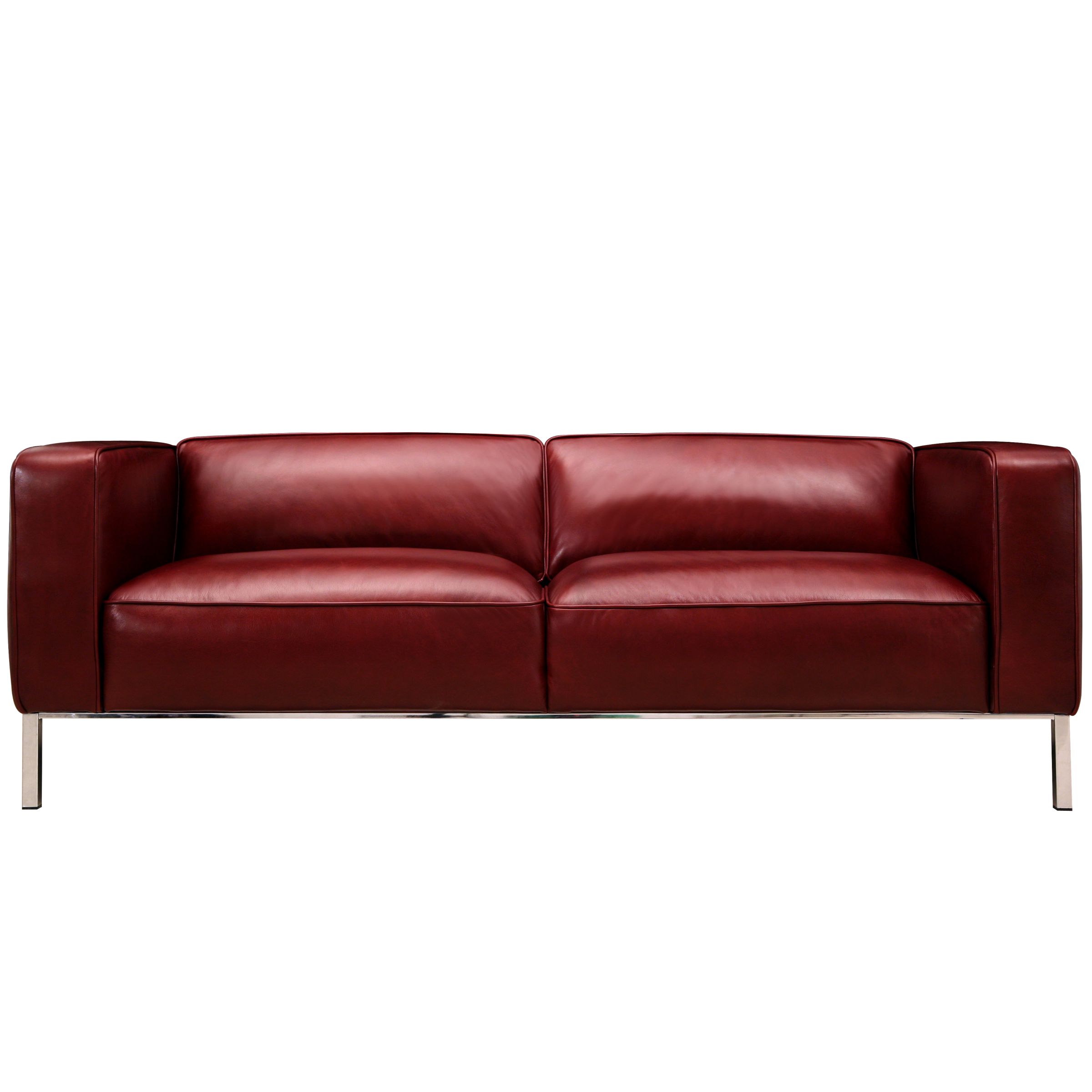 John Lewis Lloyd Grand Leather Sofa, Grenadine at JohnLewis