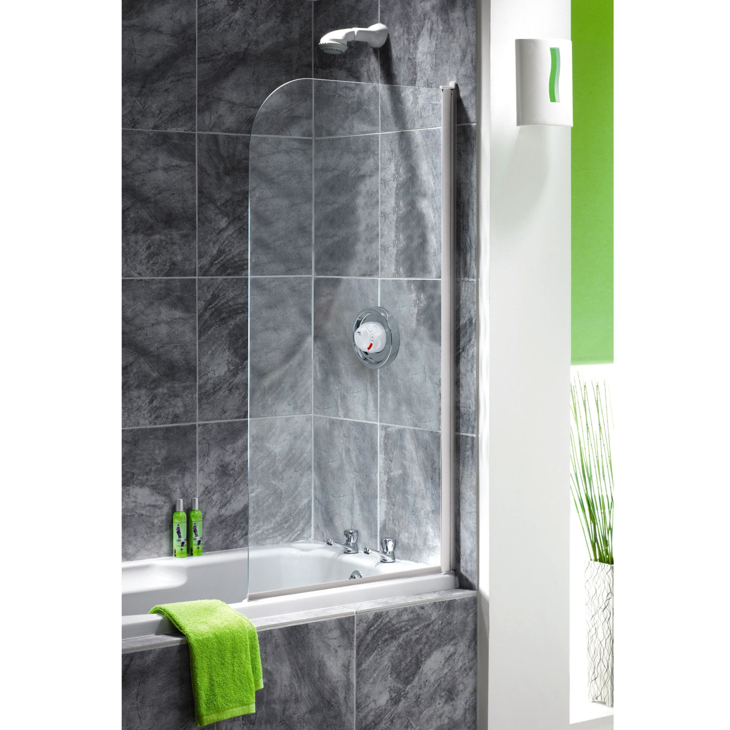 Aquarius Half Framed Sail Shower Screen