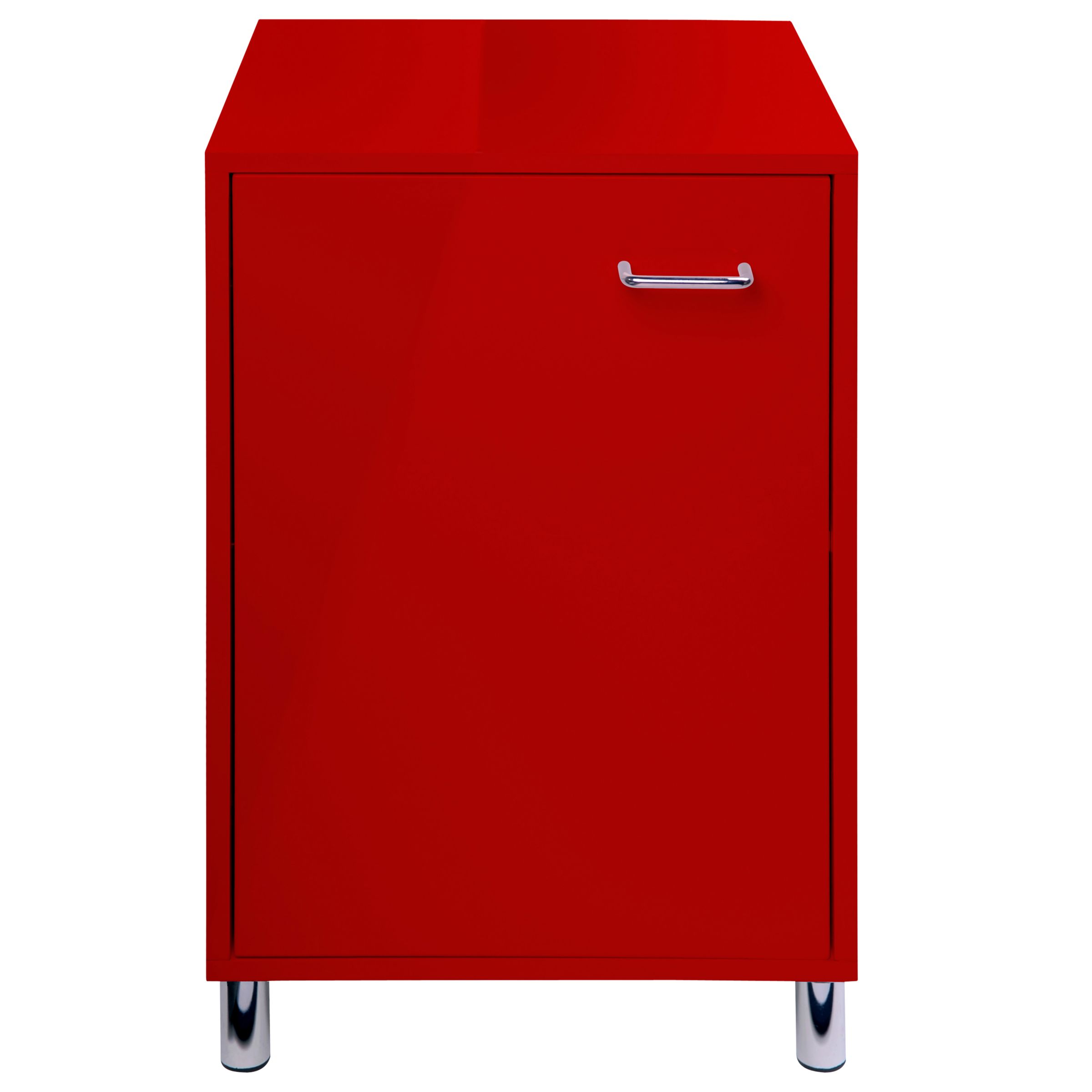 John Lewis Lloyd Single-Door Cabinet, Red at John Lewis