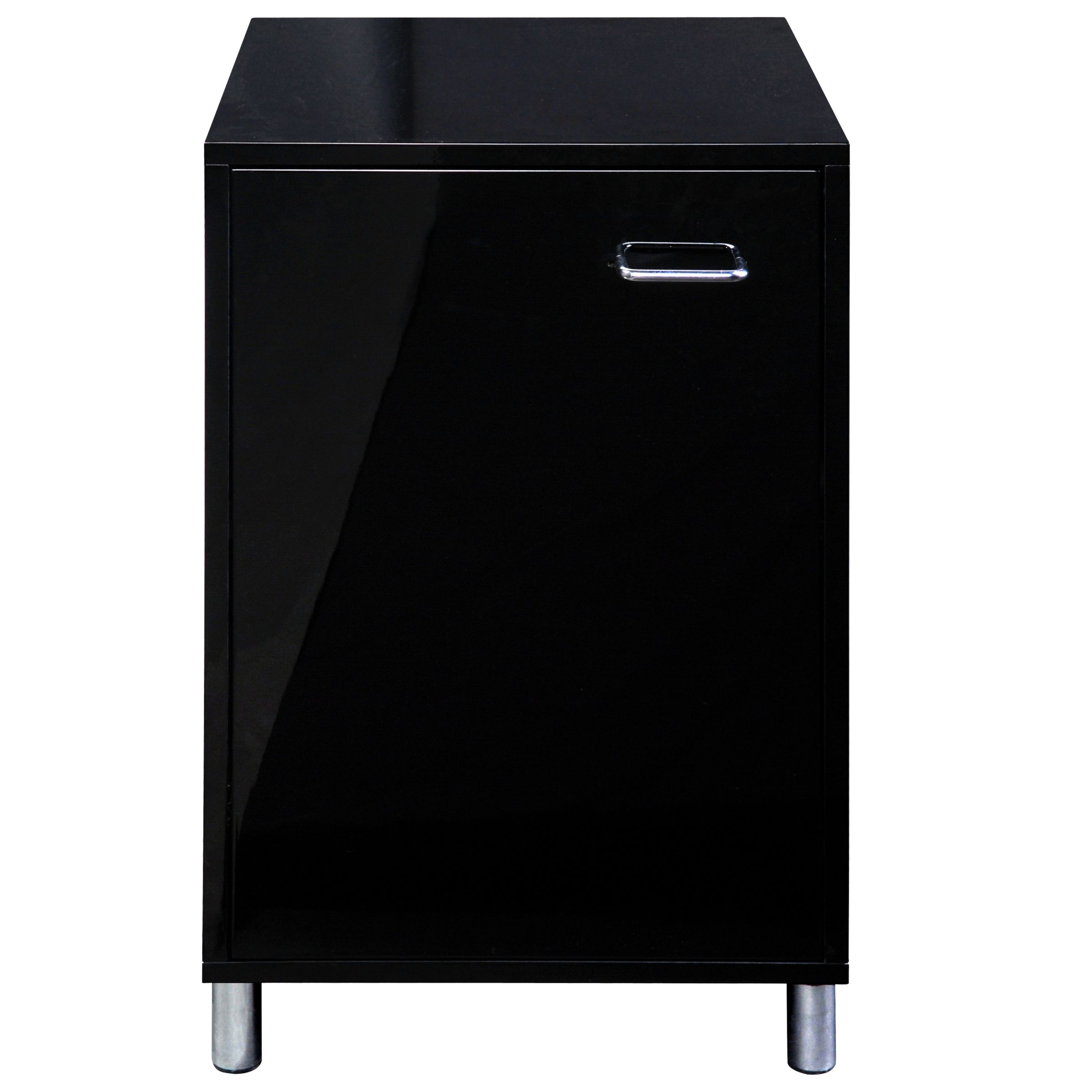 John Lewis Lloyd Single-Door Cabinet, Black at John Lewis