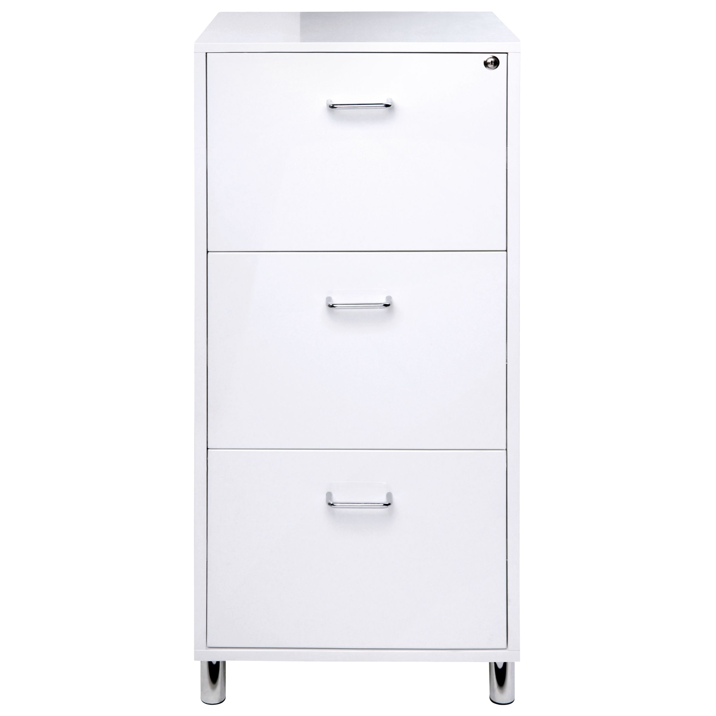 John Lewis Lloyd 3 Drawer Filing Cabinet, White at John Lewis