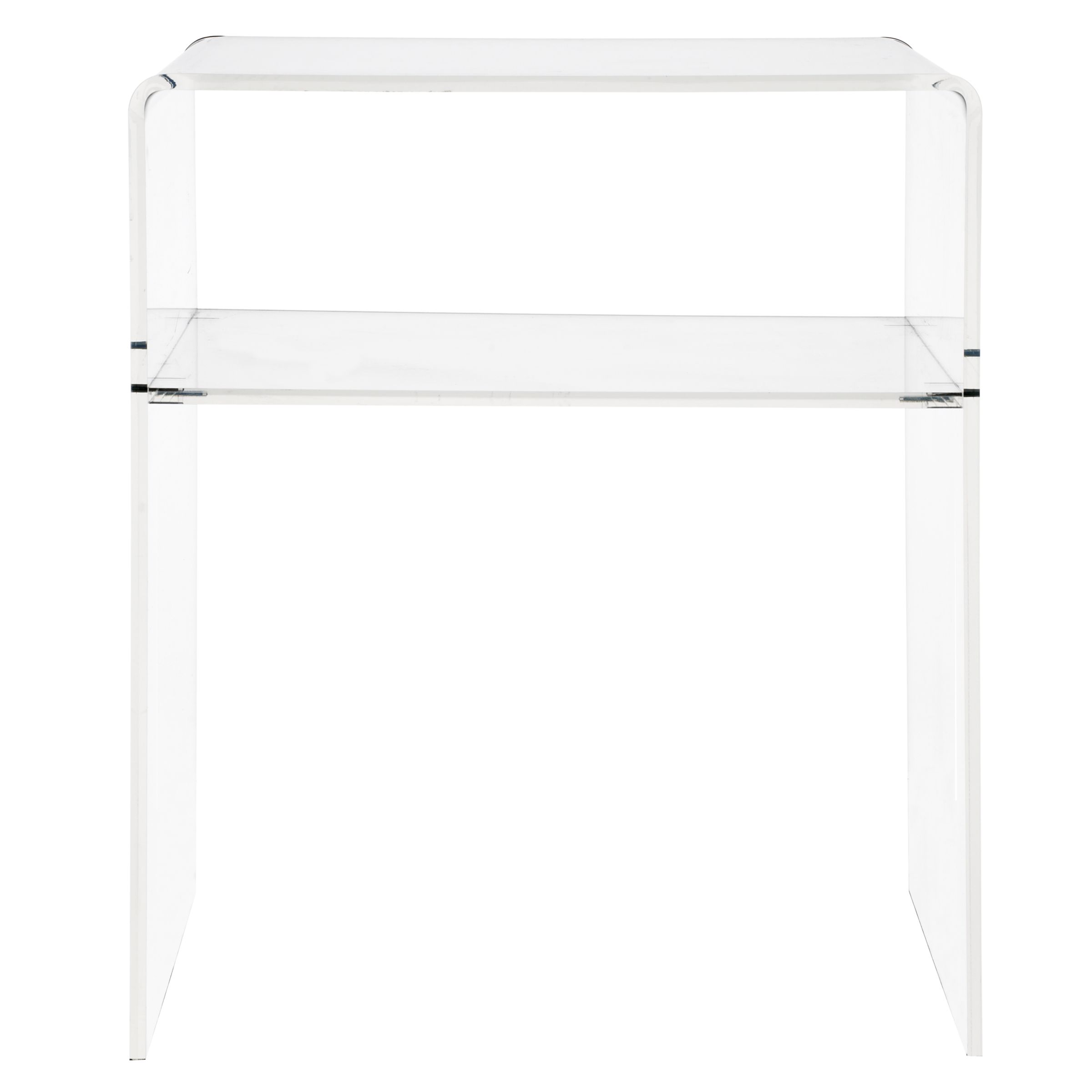 John Lewis Ice Side Table with Shelf, Clear at John Lewis