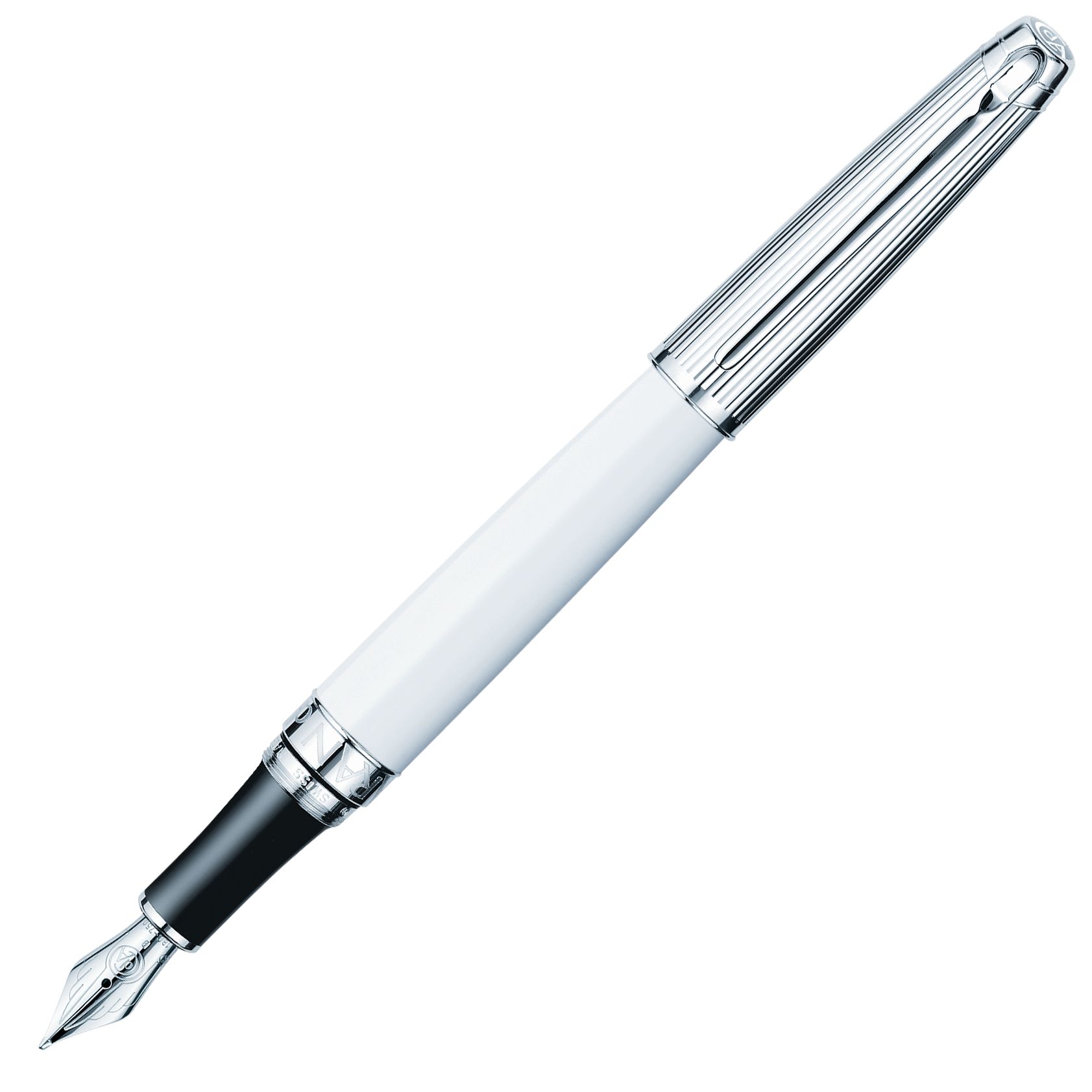 Caran d'Ache Leman Fountain Pen, Bicolour White at John Lewis