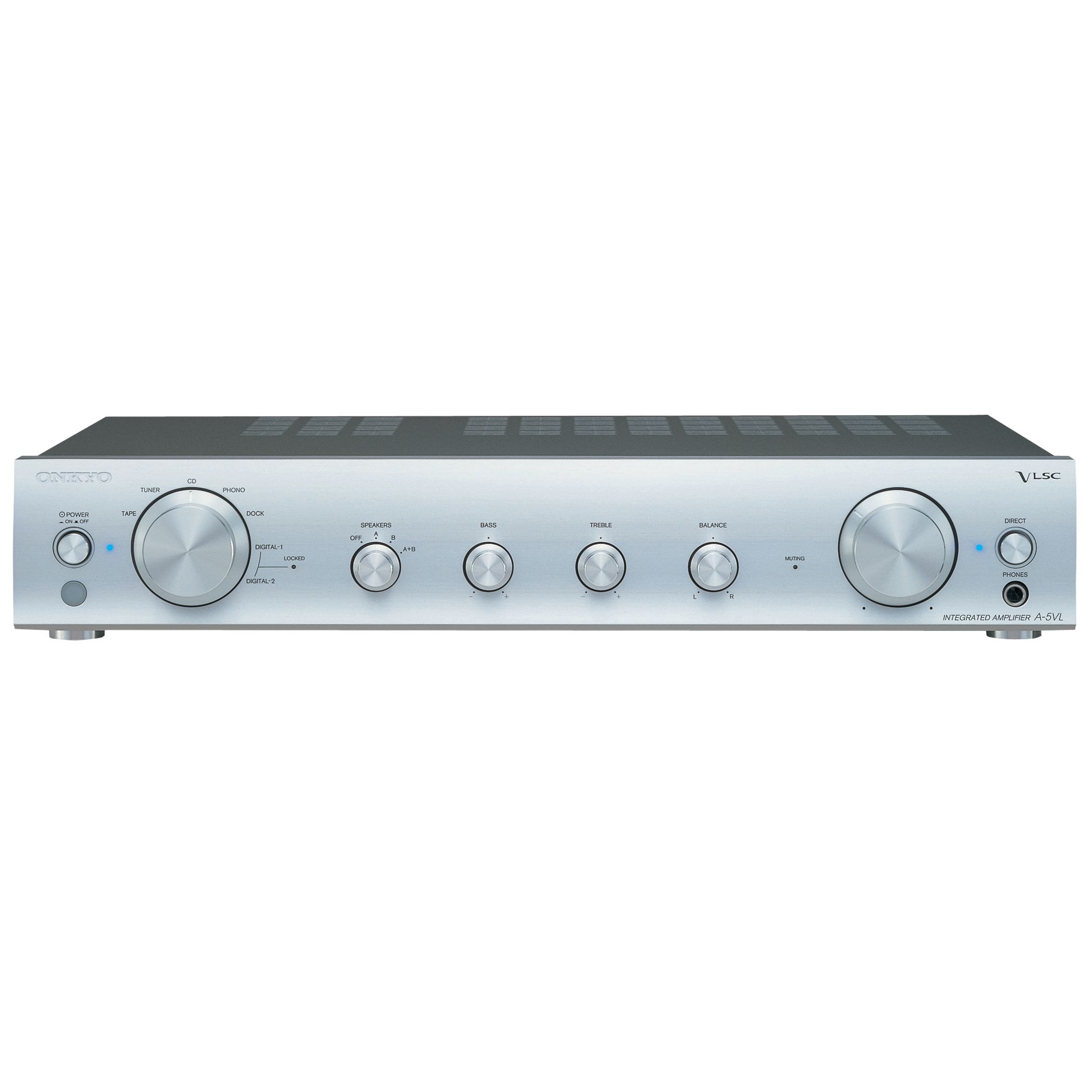 Onkyo A-5VLS Integrated Stereo Amplifier, Silver at John Lewis