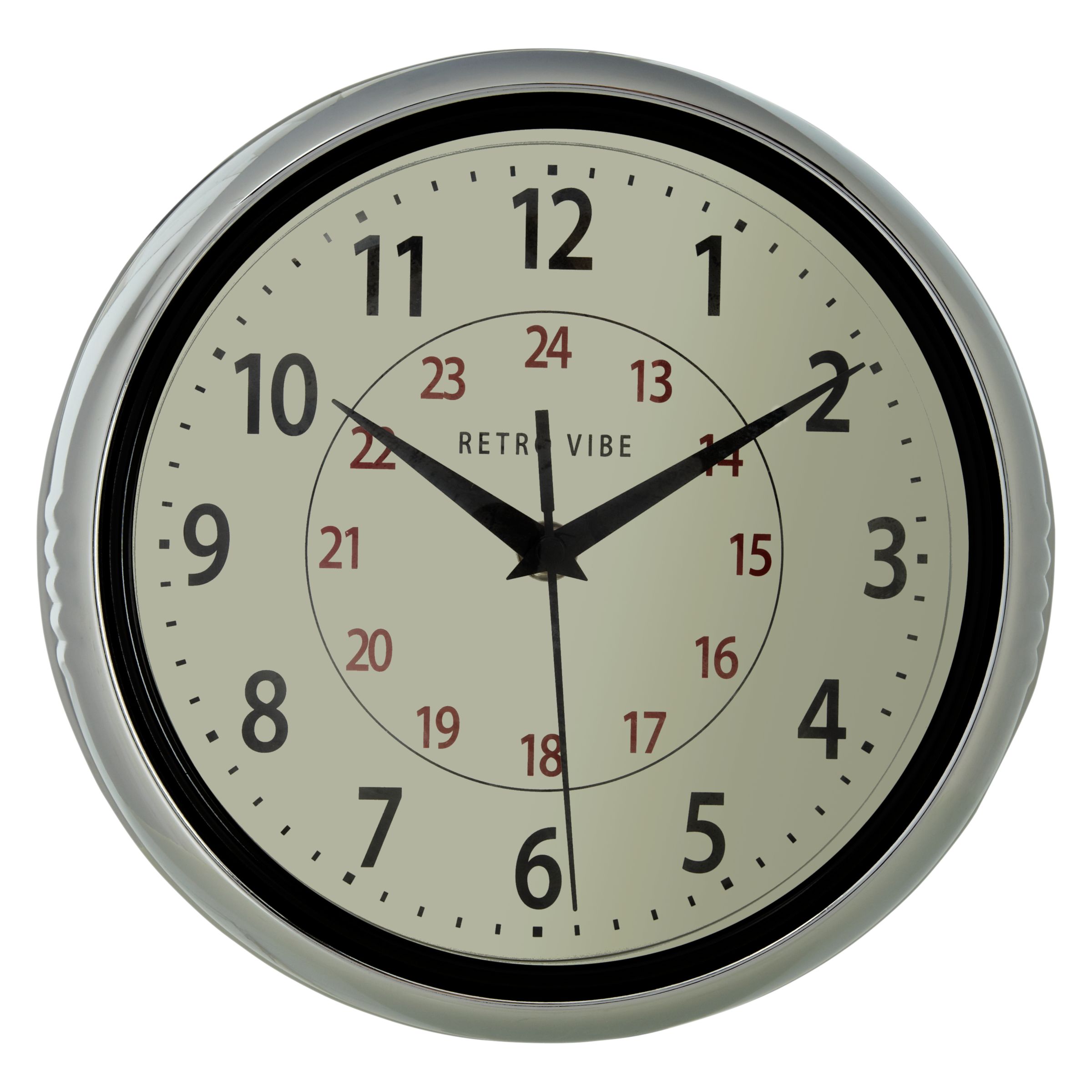 Buy John Lewis Chrome Wall Clock online at JohnLewis com John Lewis from johnlewis.com