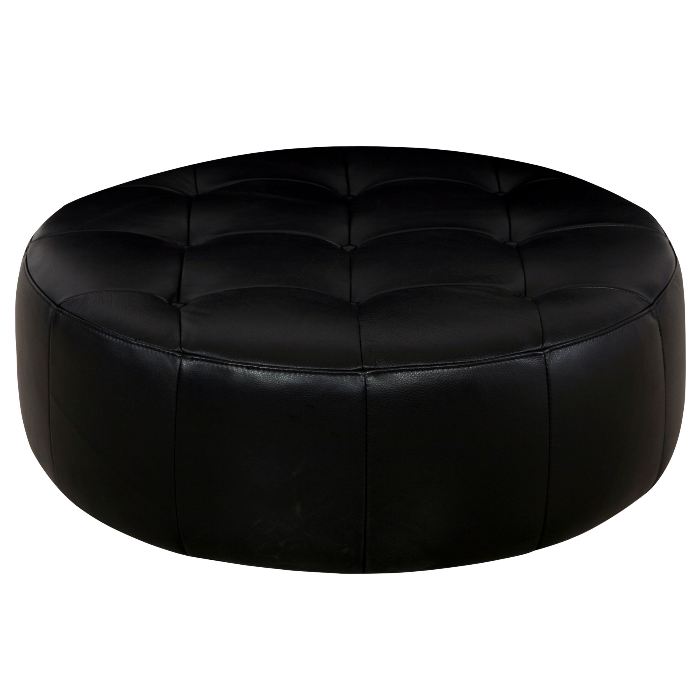 John Lewis Jake Footstool, Black at John Lewis