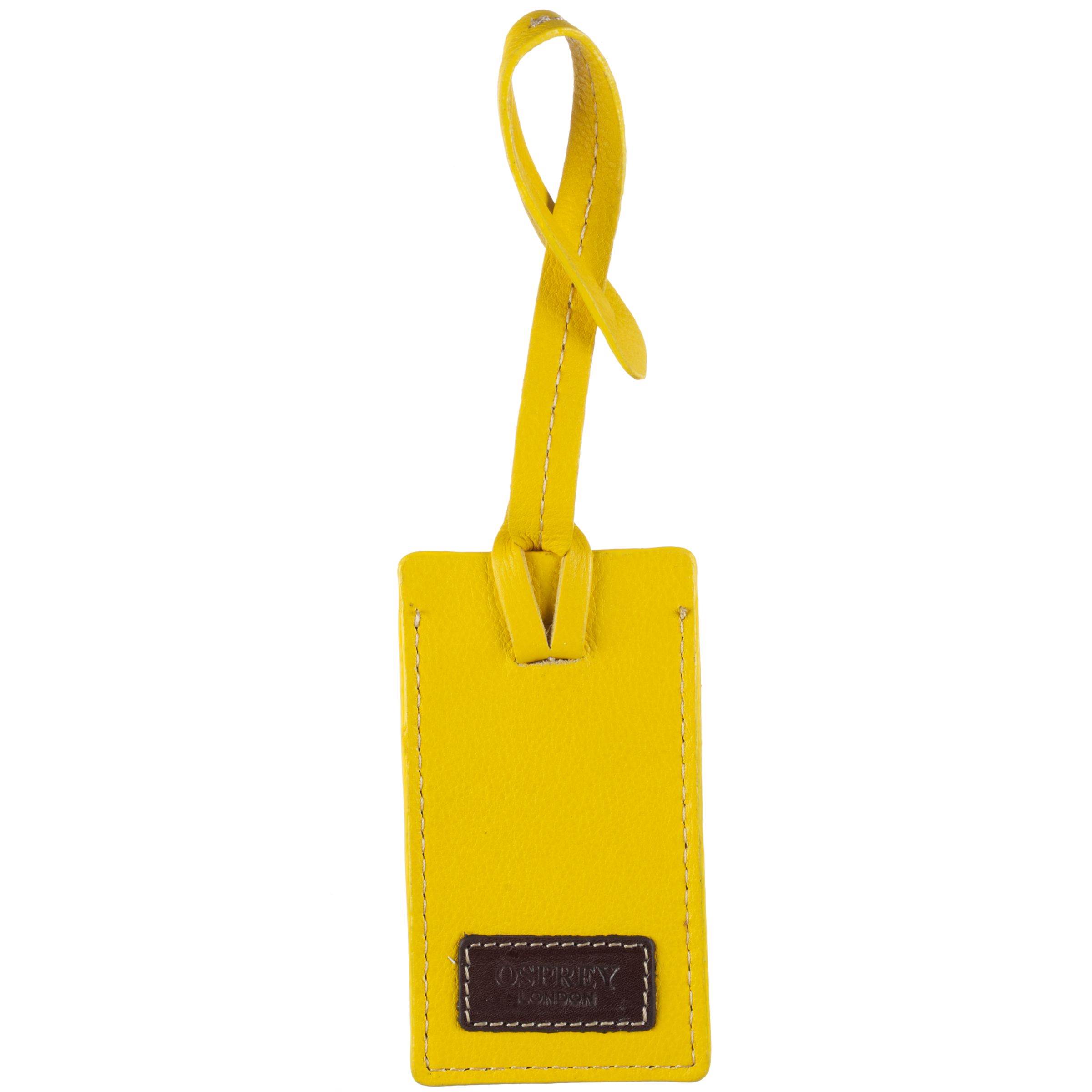 Osprey London The Mayes Leather Luggage Tag YellowTravel in style!
