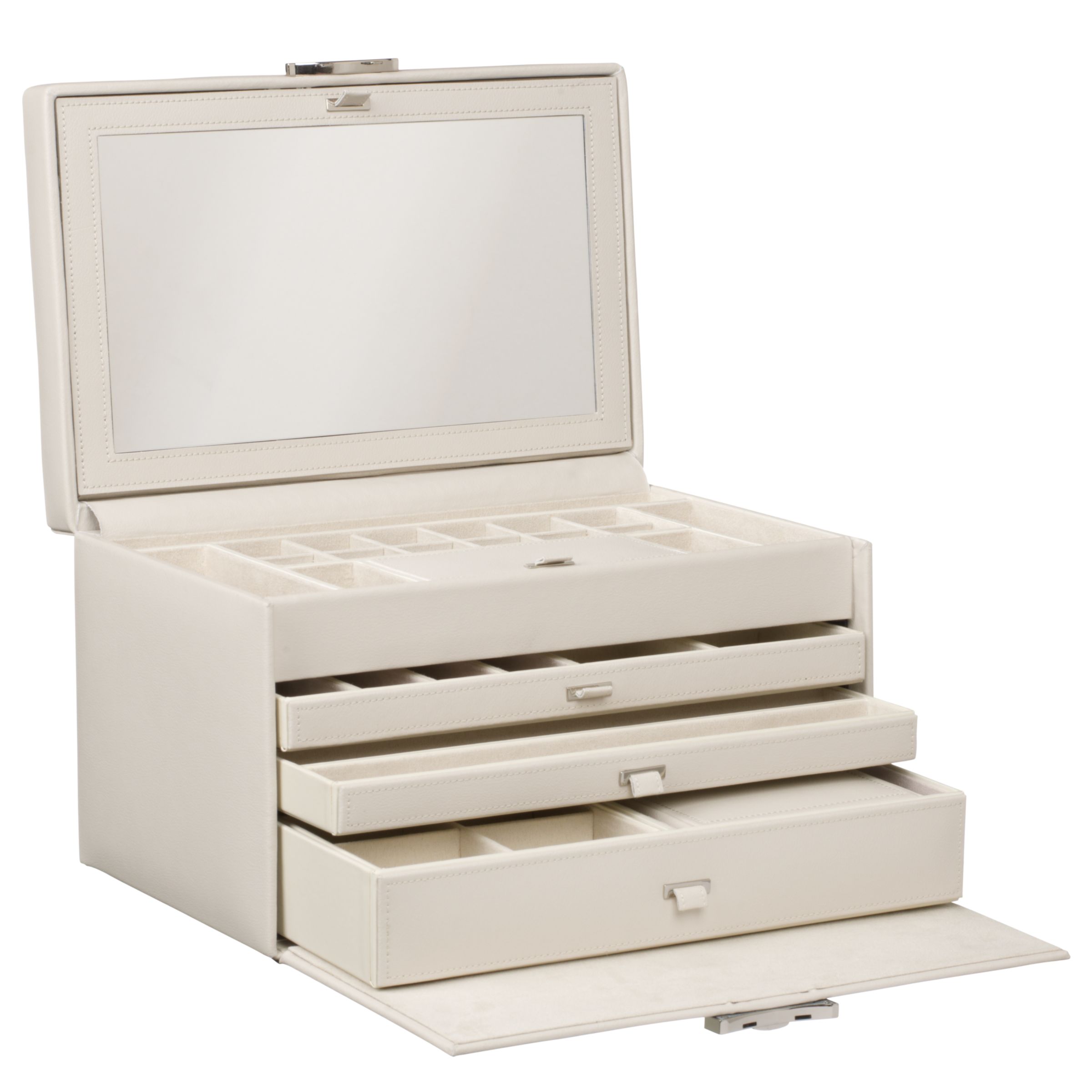 John Lewis Jewellery Box, Cream, Large at John Lewis