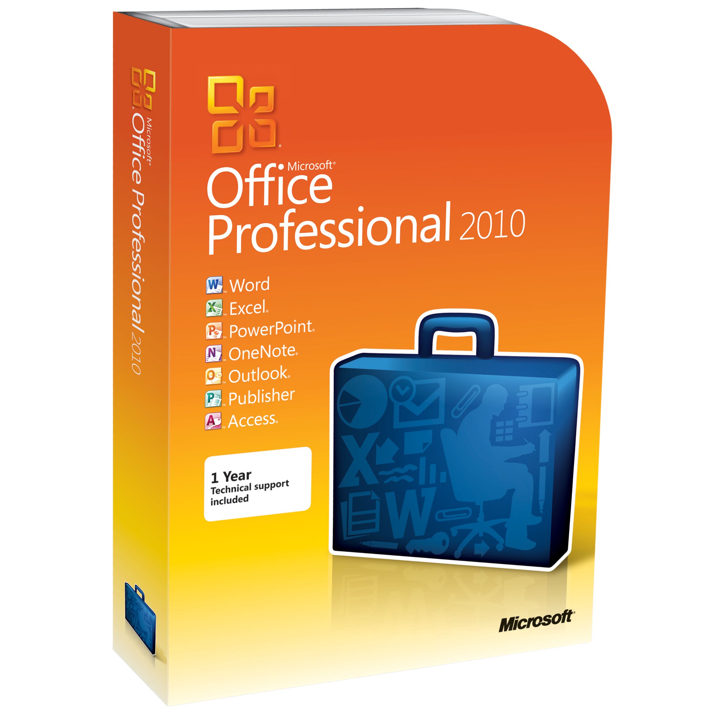 Microsoft Office 2010 Professional CD-ROM for PC, 1 User at John Lewis