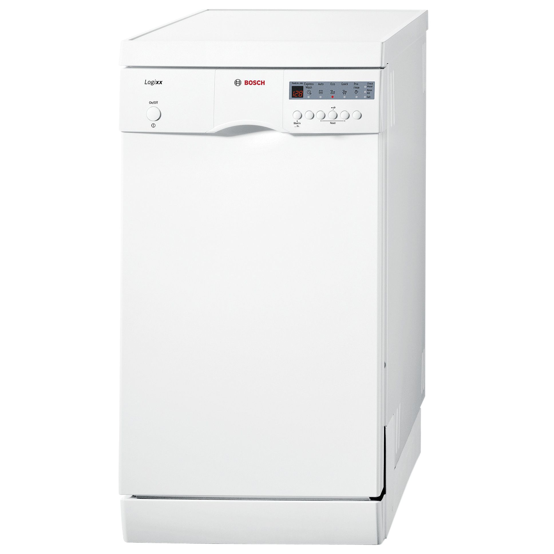 Bosch Logixx SRS45L12GB Slimline Dishwasher, White at John Lewis