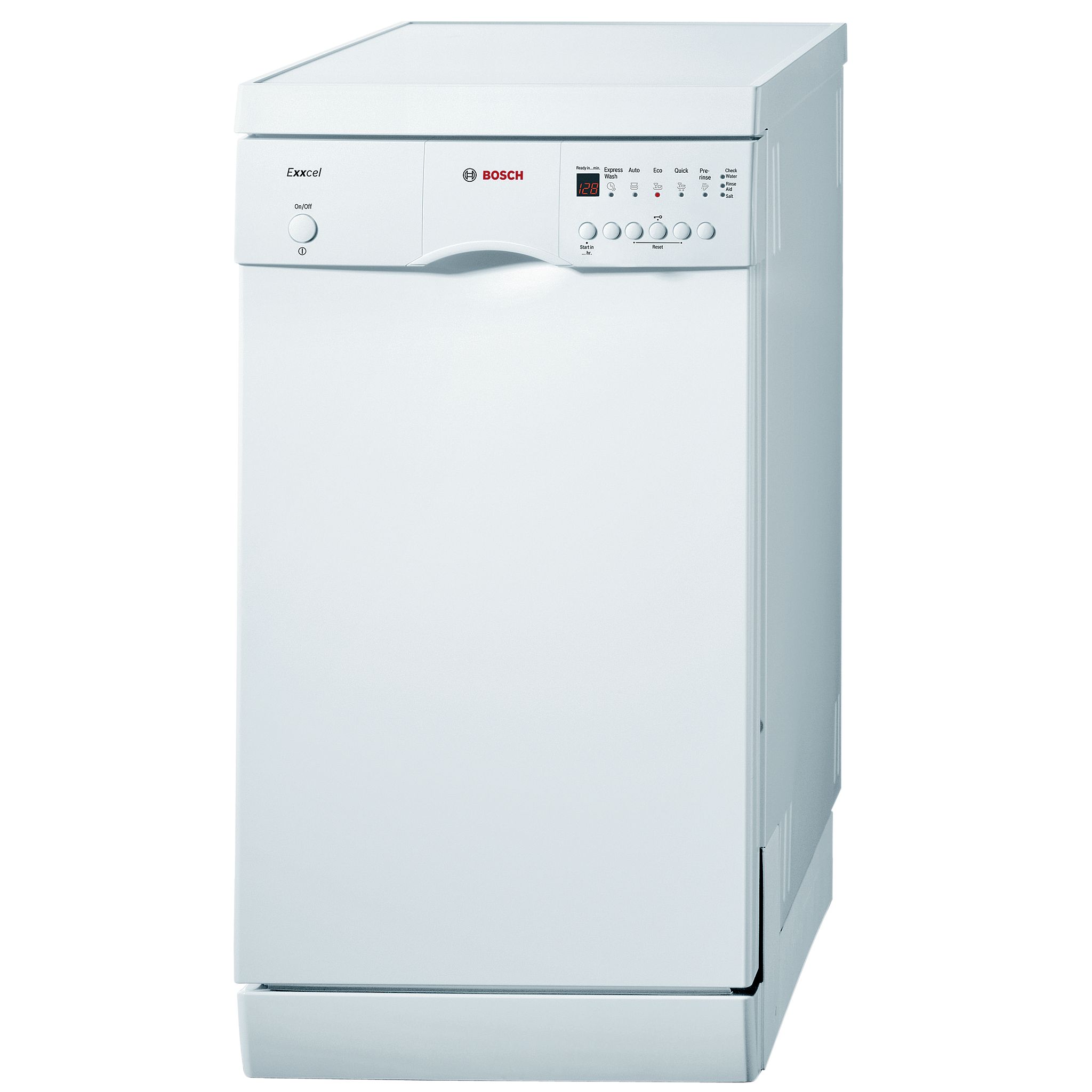 Bosch Exxcel SRS45E42GB Slimline Dishwasher, White at John Lewis