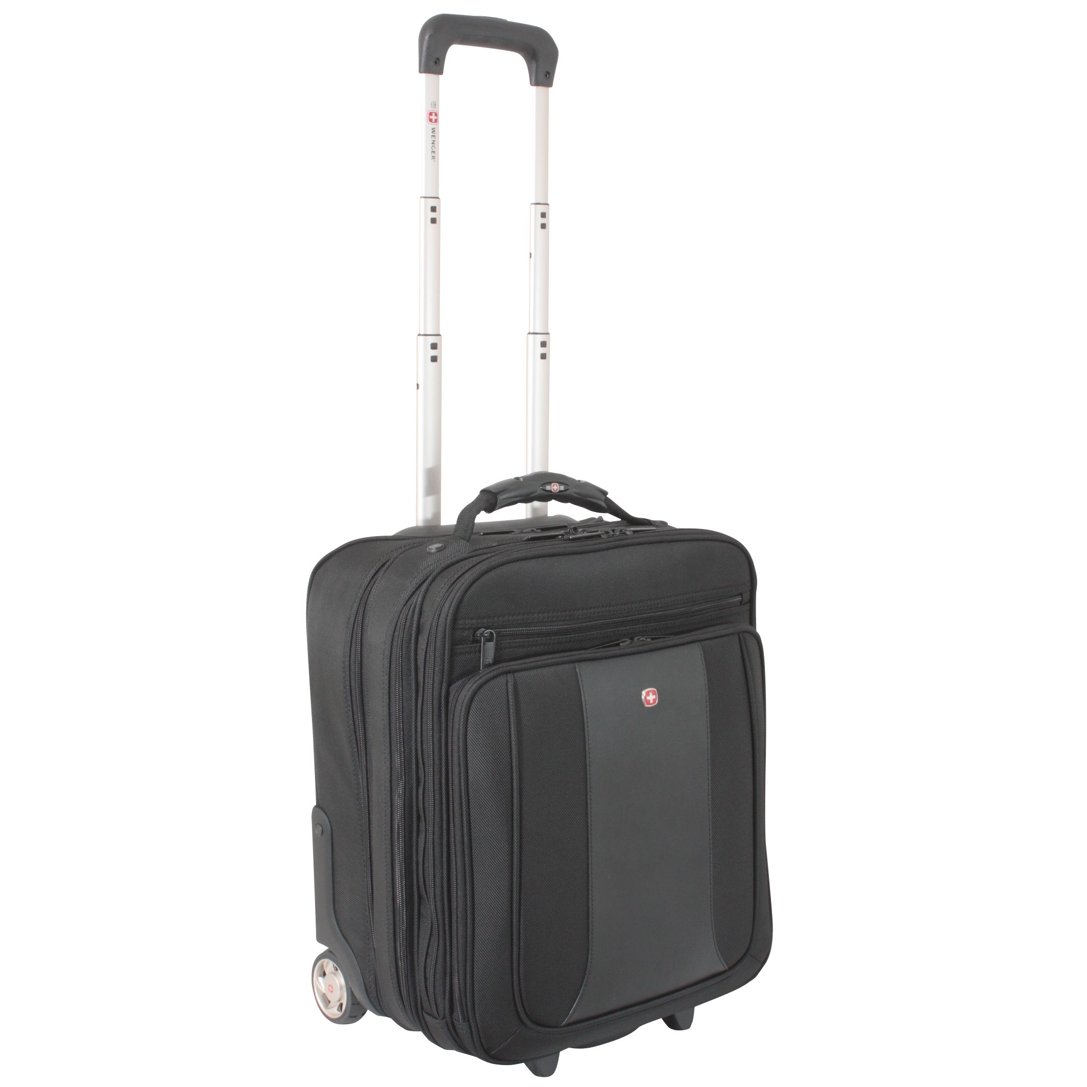 Wenger Quadra Laptop Business Trolley Case, Black at John Lewis