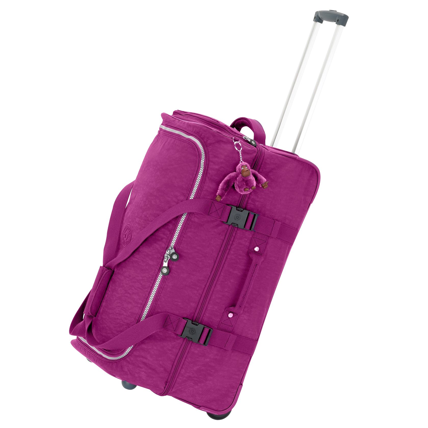 Kipling Teagan 2-Wheel Holdall, Fuchsia, S