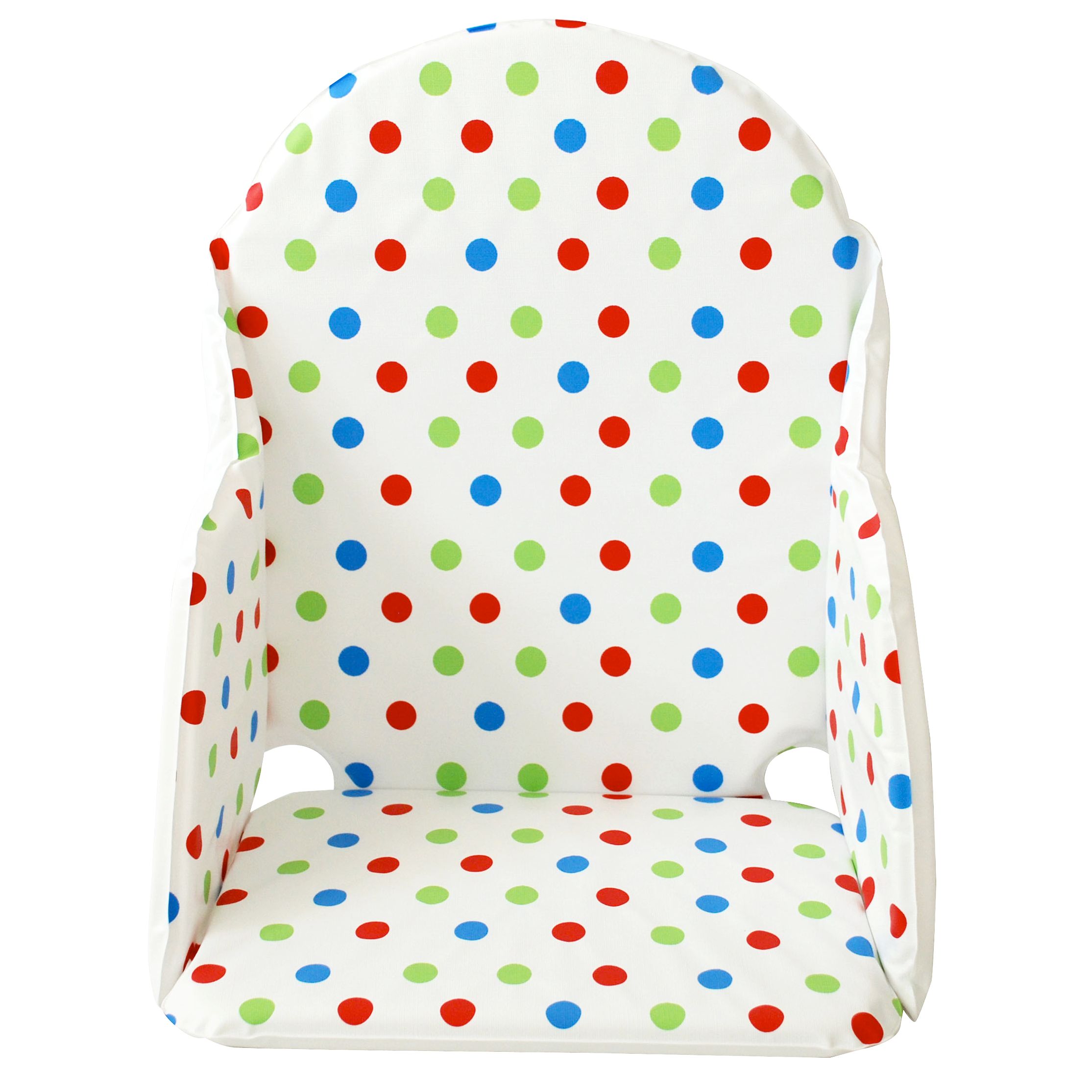 John Lewis High Chair Spot Print Insert, Multicoloured