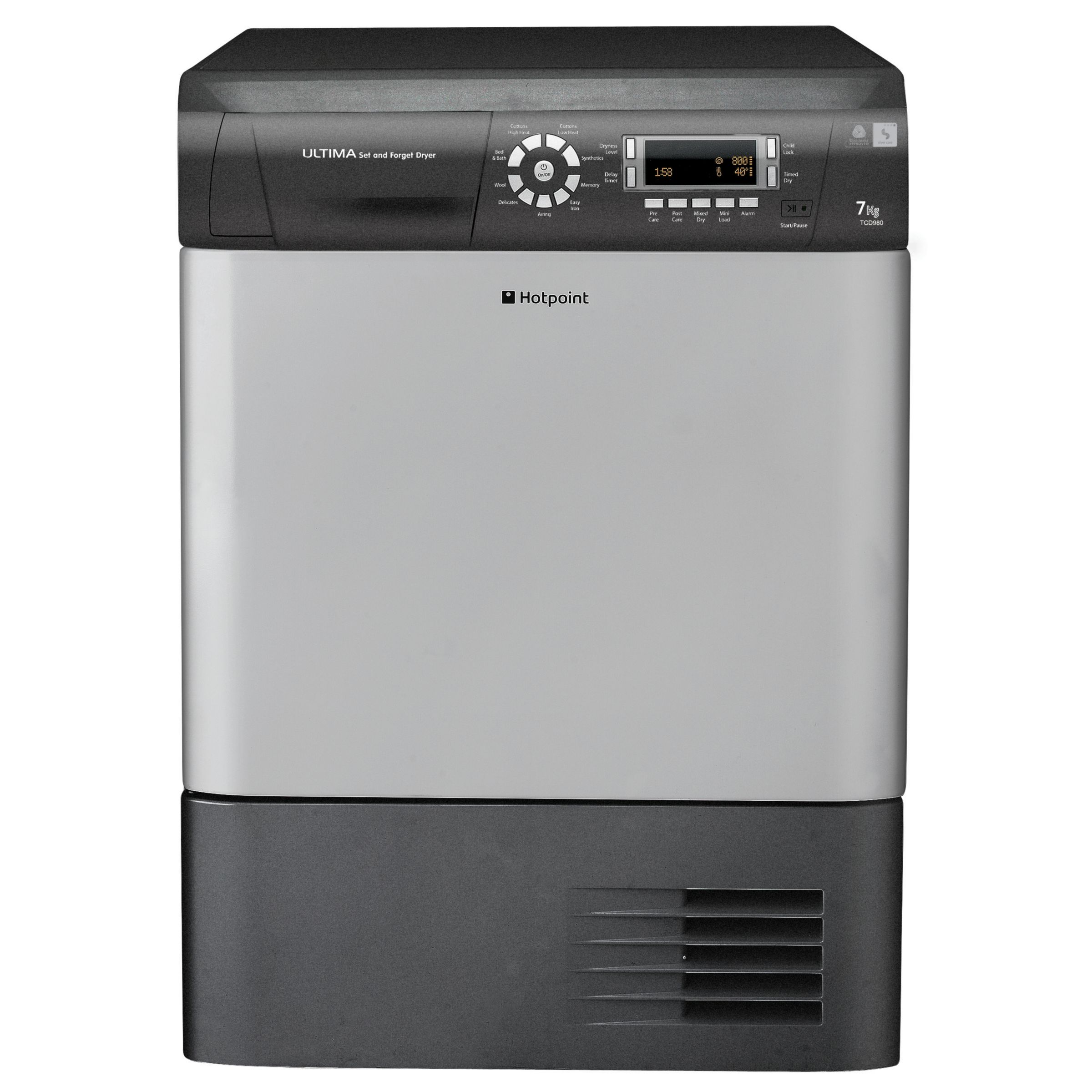 Hotpoint TCD980G Condenser Tumble Dryer, Graphite at John Lewis