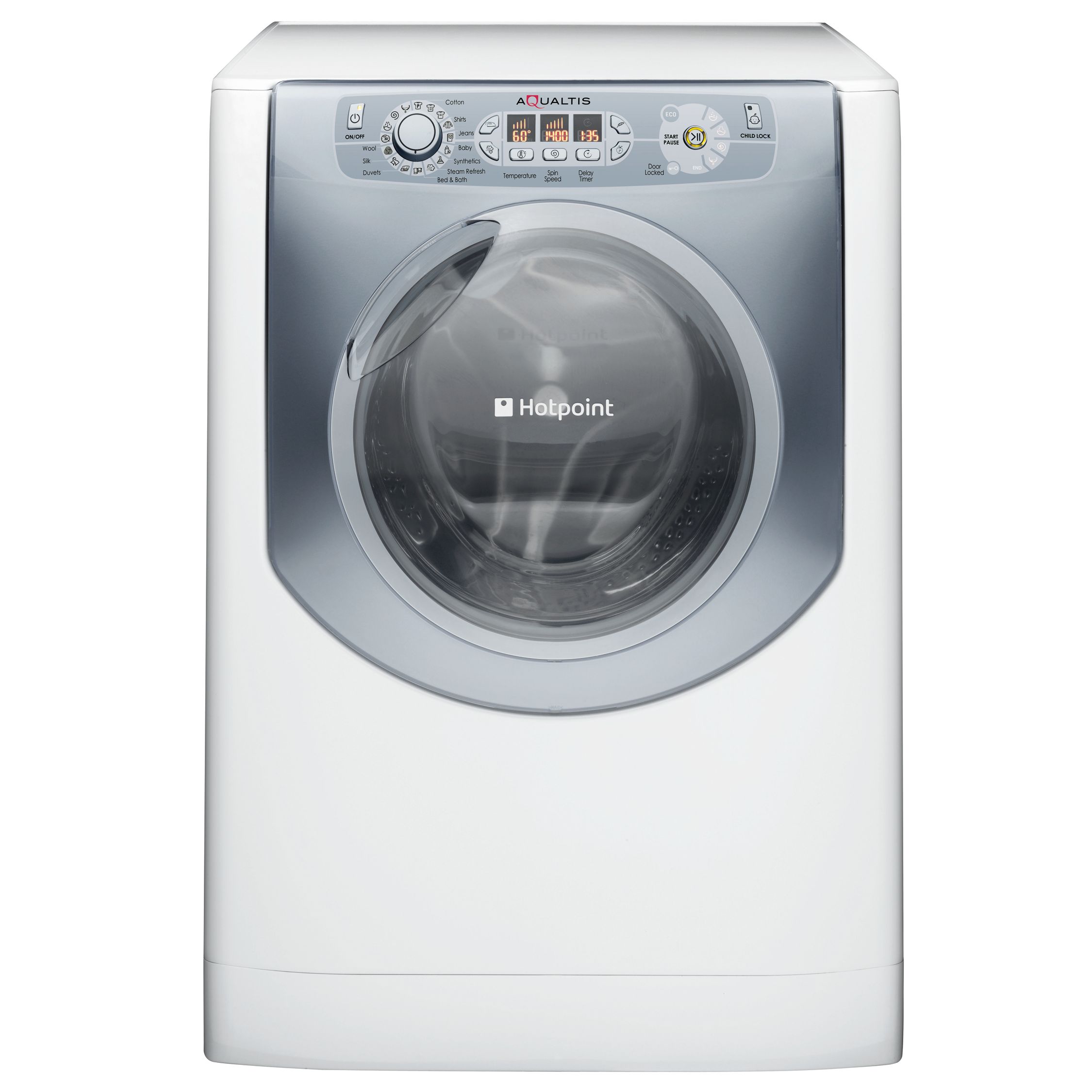 Hotpoint Aqualtis AQ9F492UV Washing Machine, White at JohnLewis