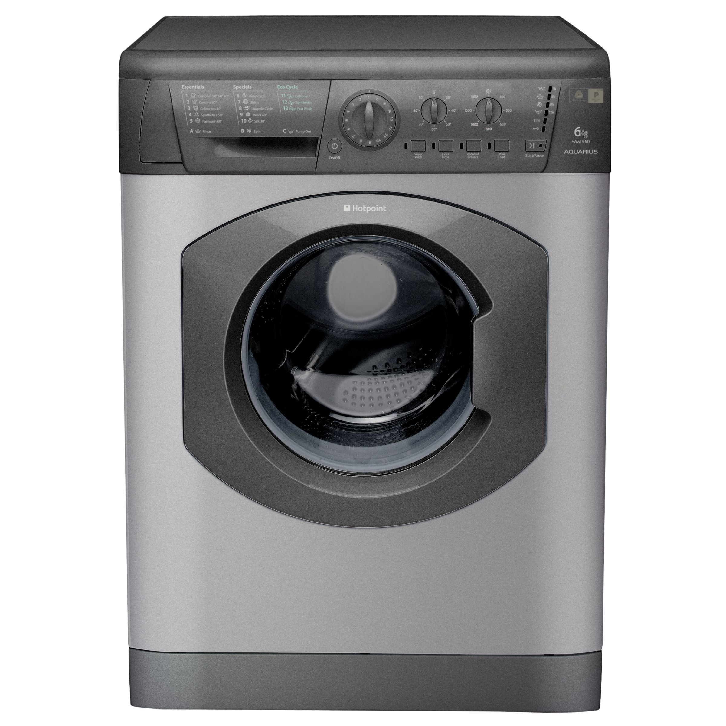 Hotpoint WML560G Washing Machine, Graphite at John Lewis