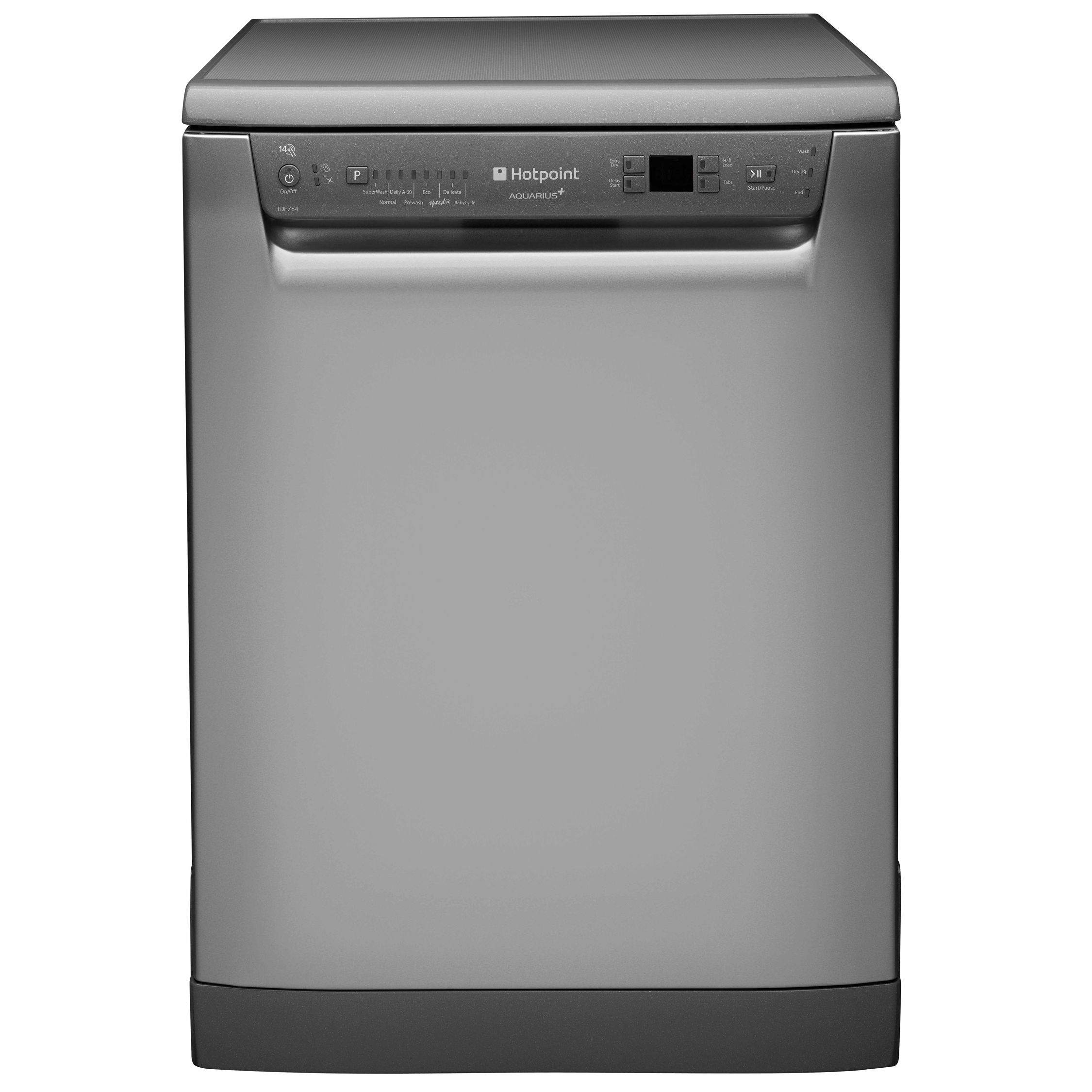 Hotpoint FDF784G Dishwasher, Graphite at John Lewis