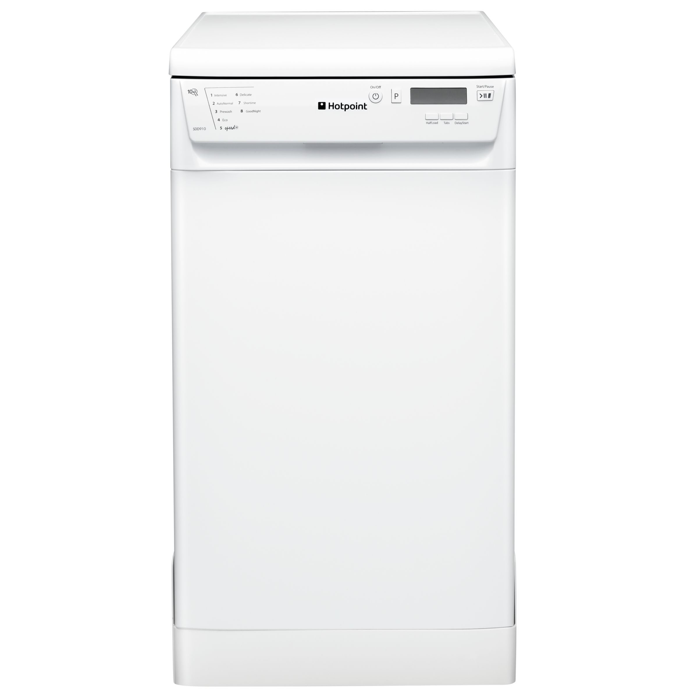 Hotpoint SDD910P Slimline Dishwasher, White at John Lewis