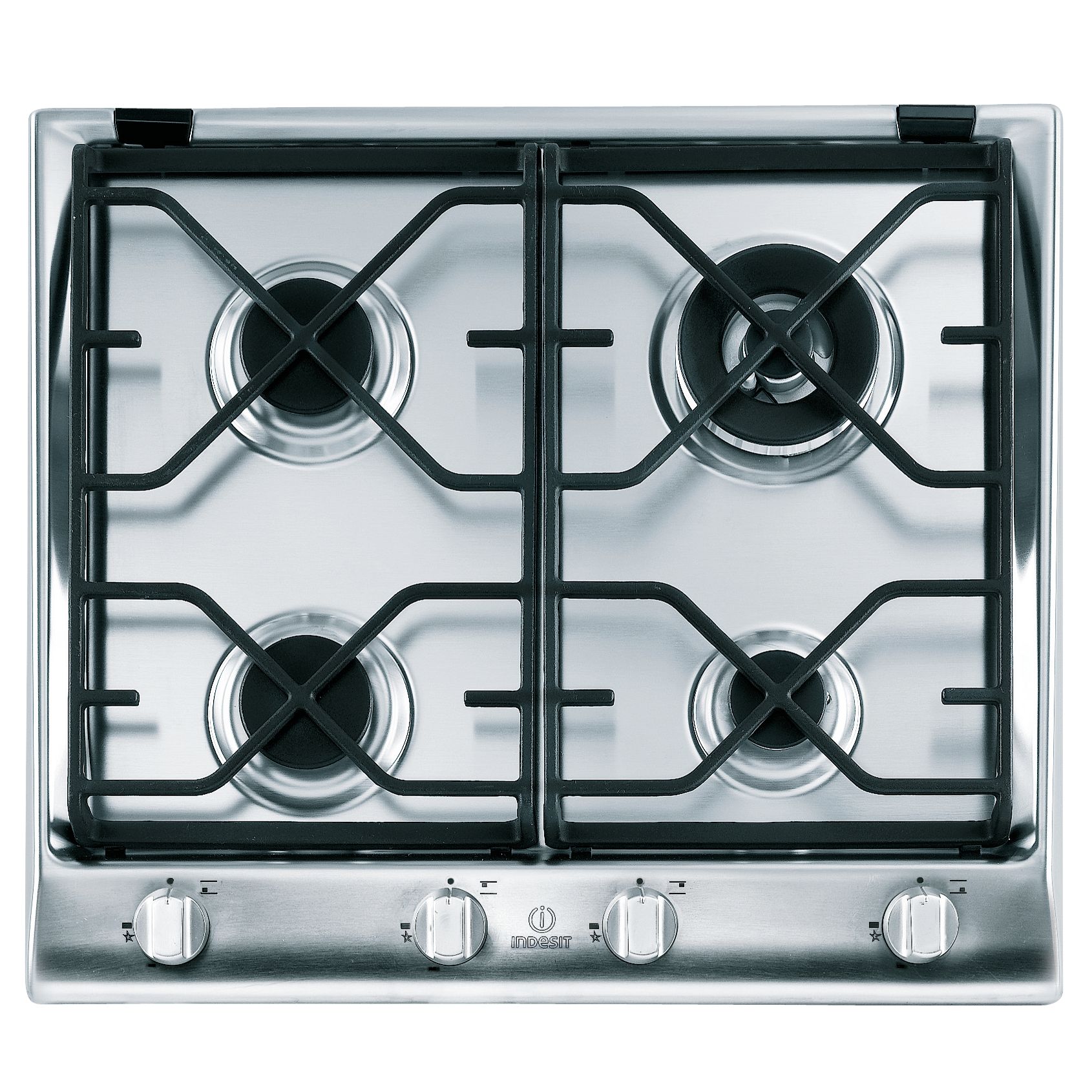 Indesit IP641SCIX Gas Hob, Stainless Steel at John Lewis