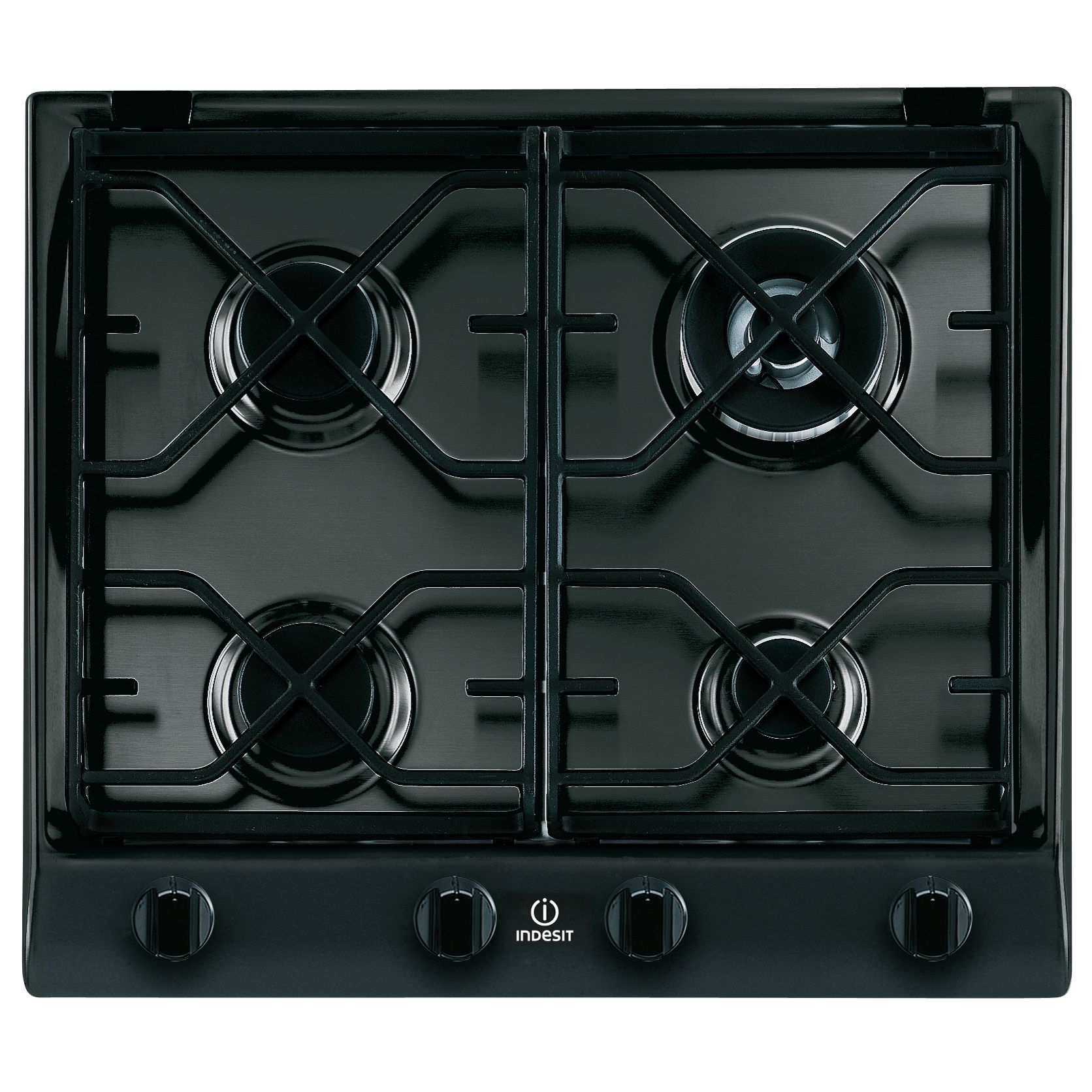 Indesit IP641SCAN Gas Hob, Anthracite at John Lewis