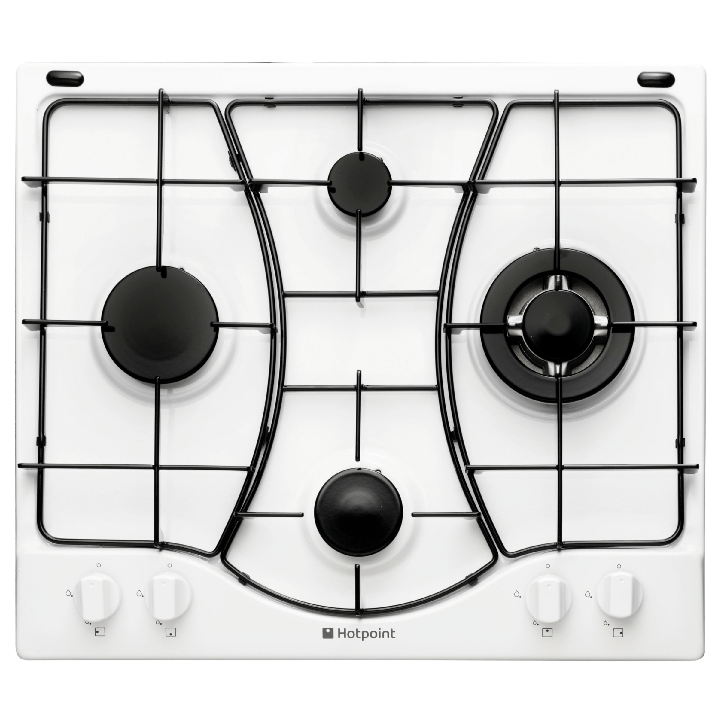 Hotpoint GF640W Gas Hob, White at John Lewis