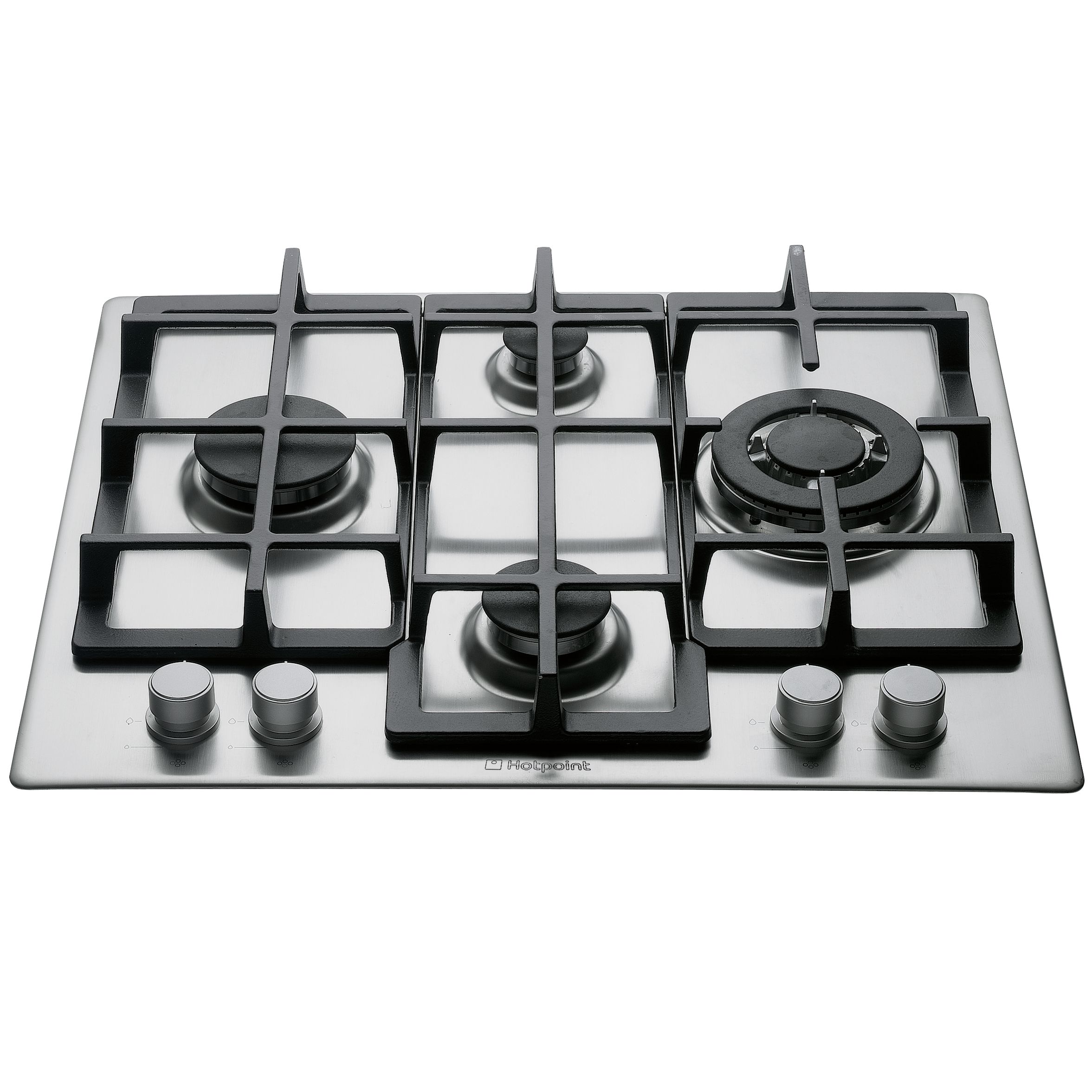 Hotpoint GE641TX Gas Hob, Stainless Steel at John Lewis